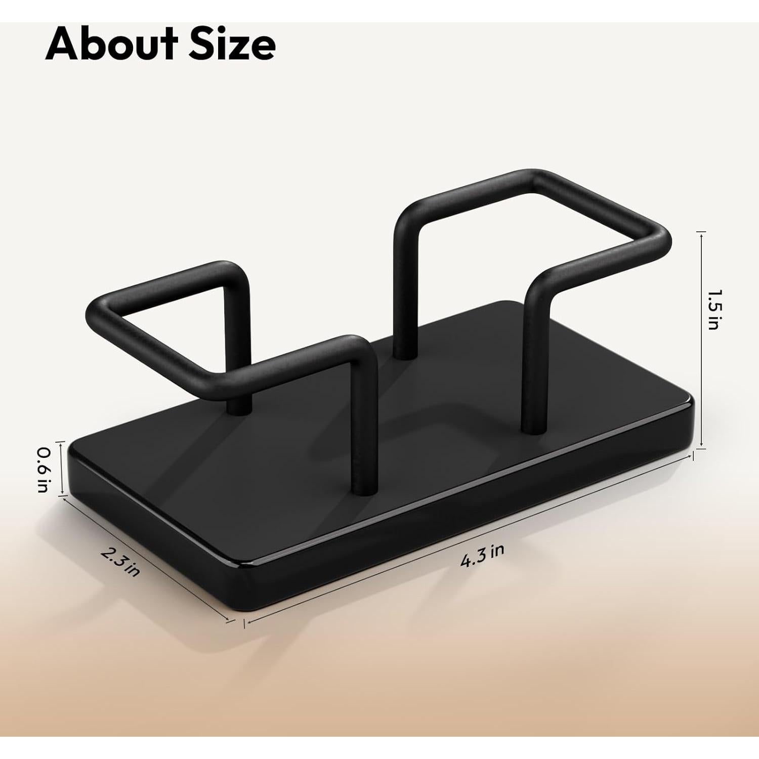 Soporte de Tarjetas de Visita NIUBEE Acrílico Negro 2pack