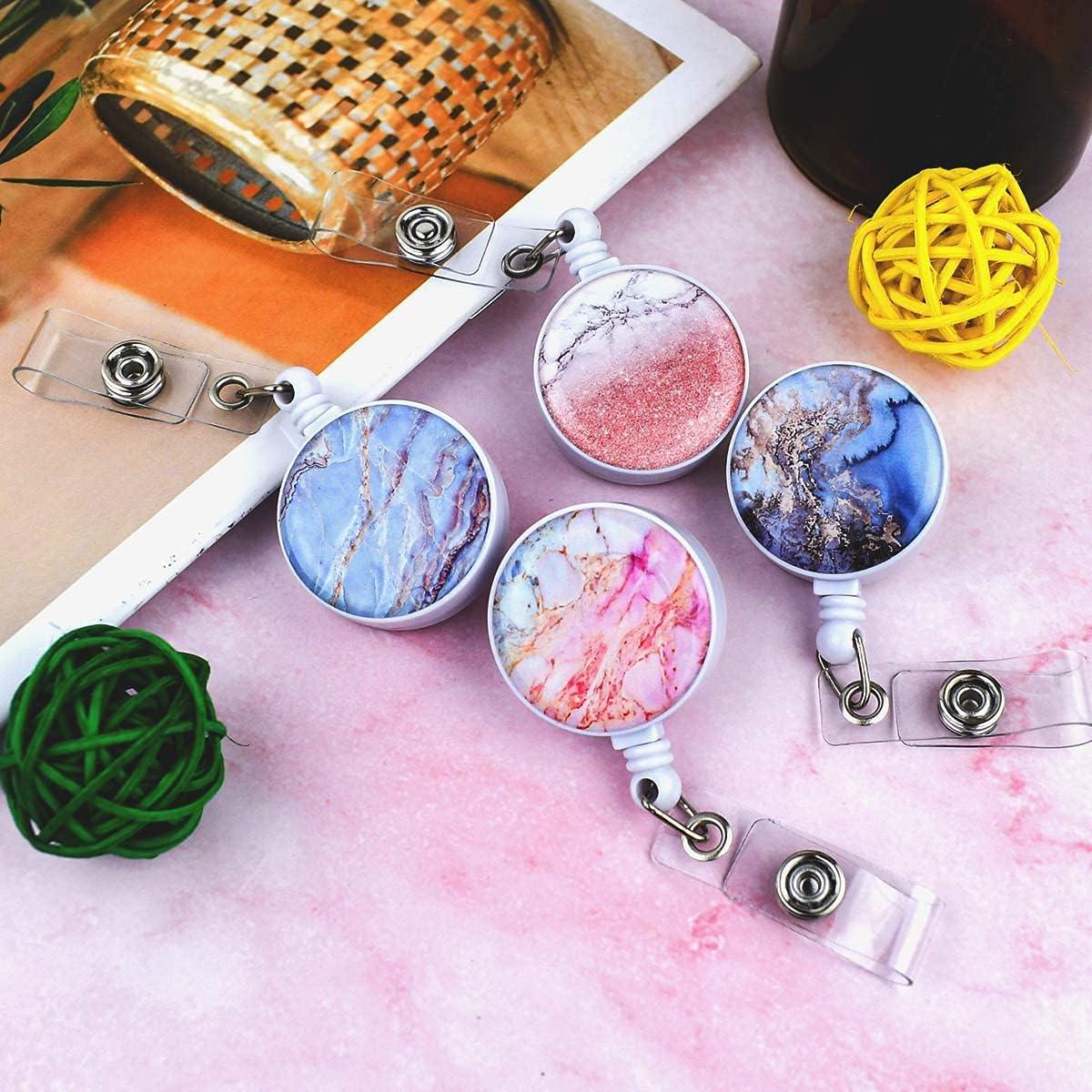 Paquete de 4 Clips de Insignia Retráctiles Yuntop 61cm