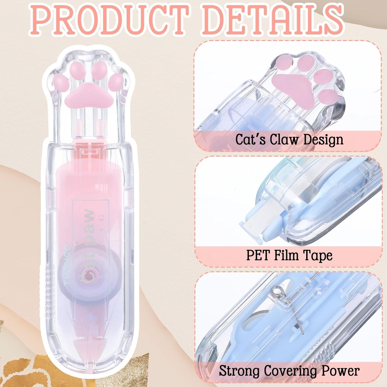 Cinta Correctora Retráctil Piriuuo 3 Pcs 9x2.5cm Colores