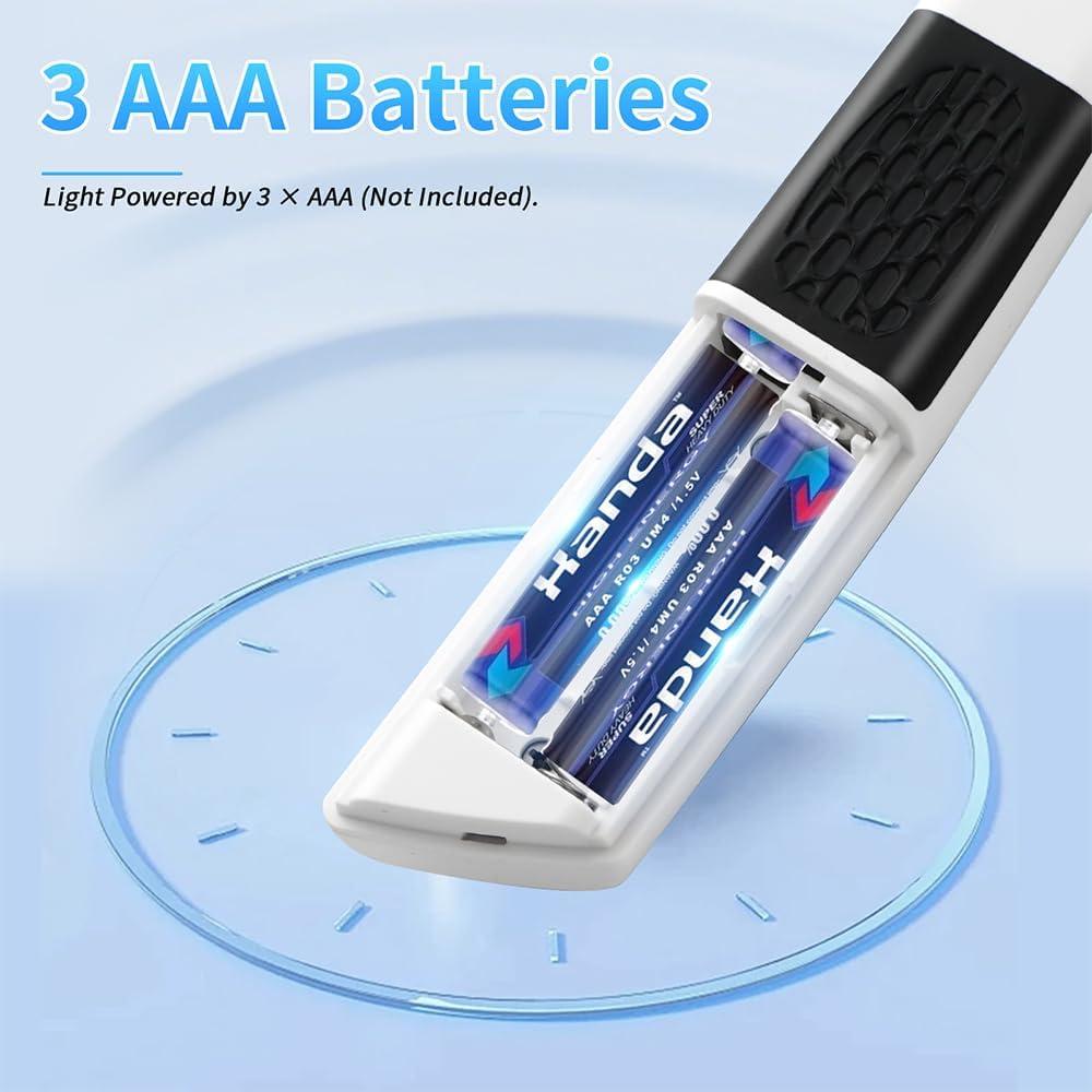 Lupa de lectura 5X SKGXMAGN con luz LED y mango plegable