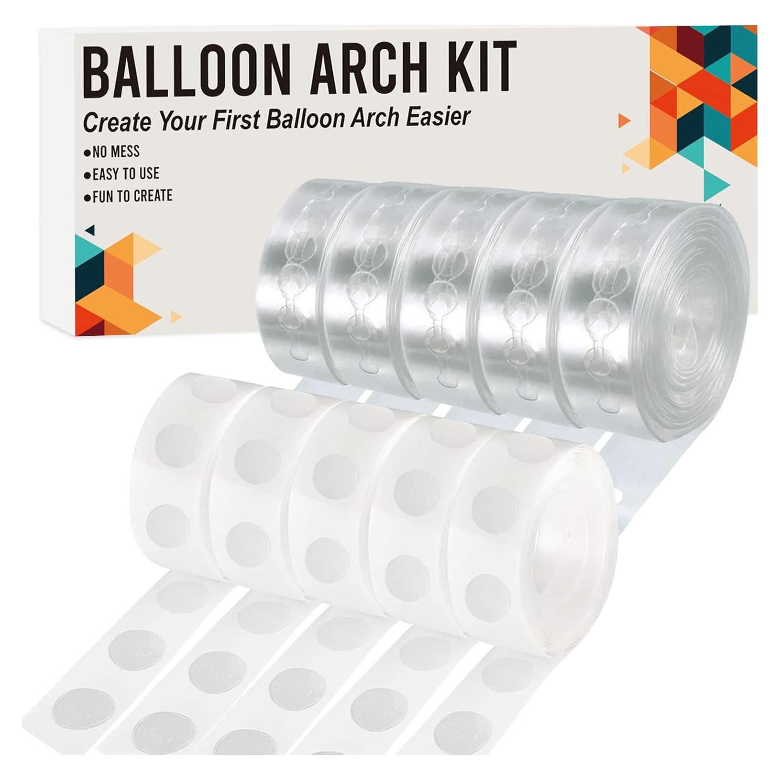 Kit de Arco de Globos ALLFUN 25m con 500 Puntos de Pegamento