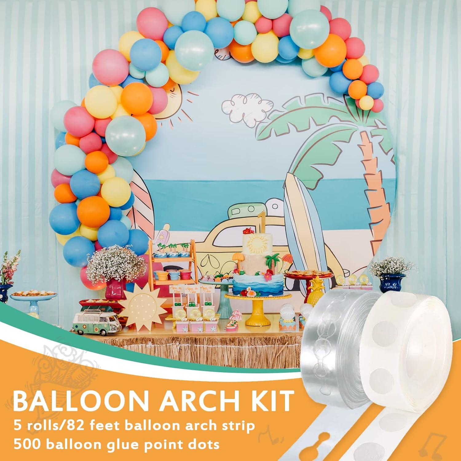 Kit de Arco de Globos ALLFUN 25m con 500 Puntos de Pegamento