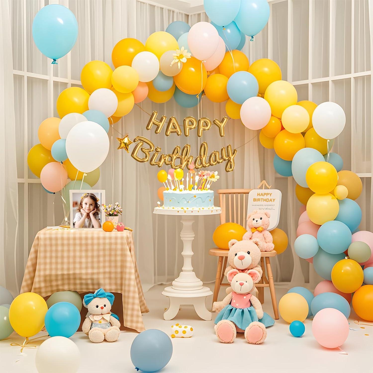 KICNIC Kit de Tiras de Arco de Globos 50m + 1000 Puntos Adhesivos