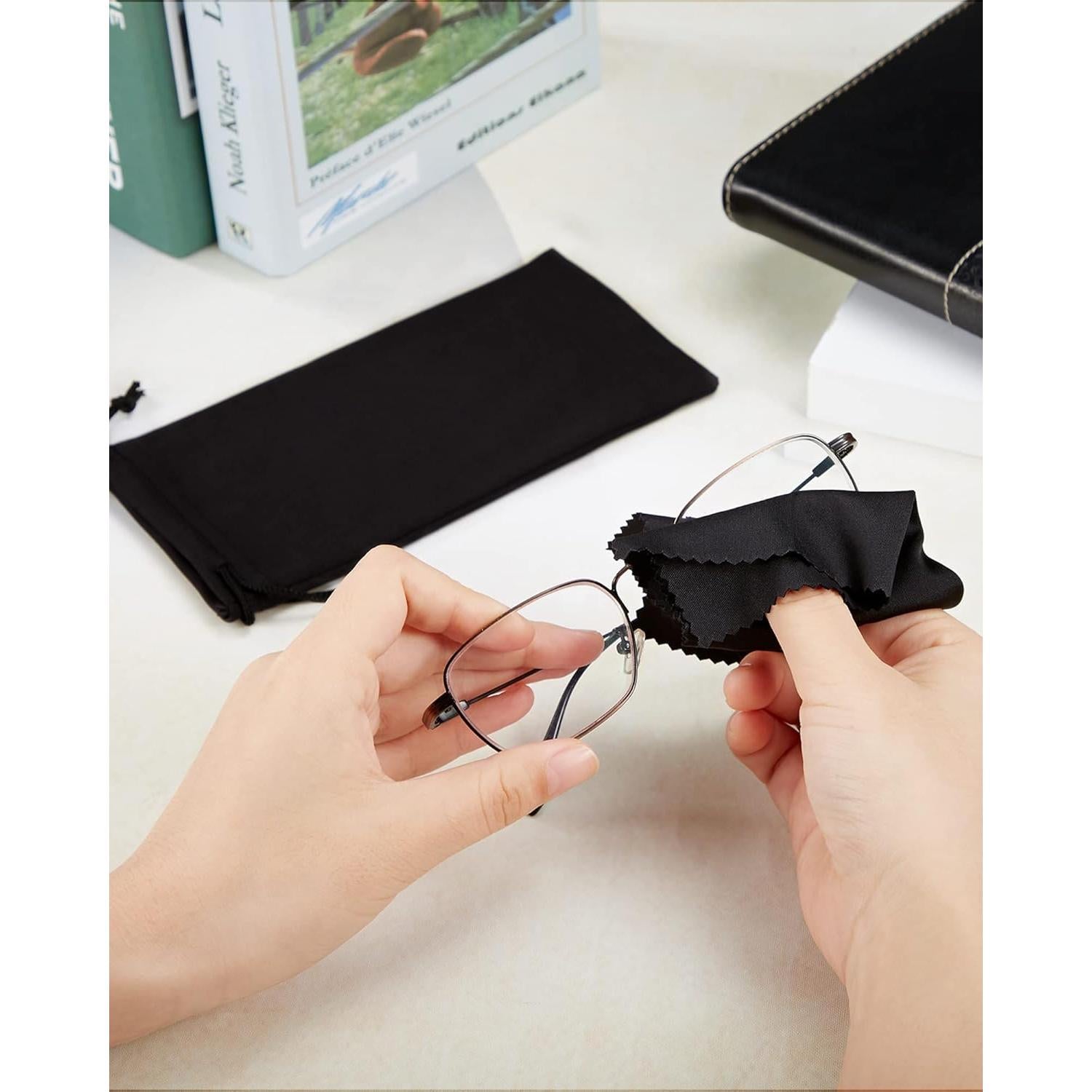 Flutesan 40 Fundas Microfibra para Gafas + 2 Paños Limpieza