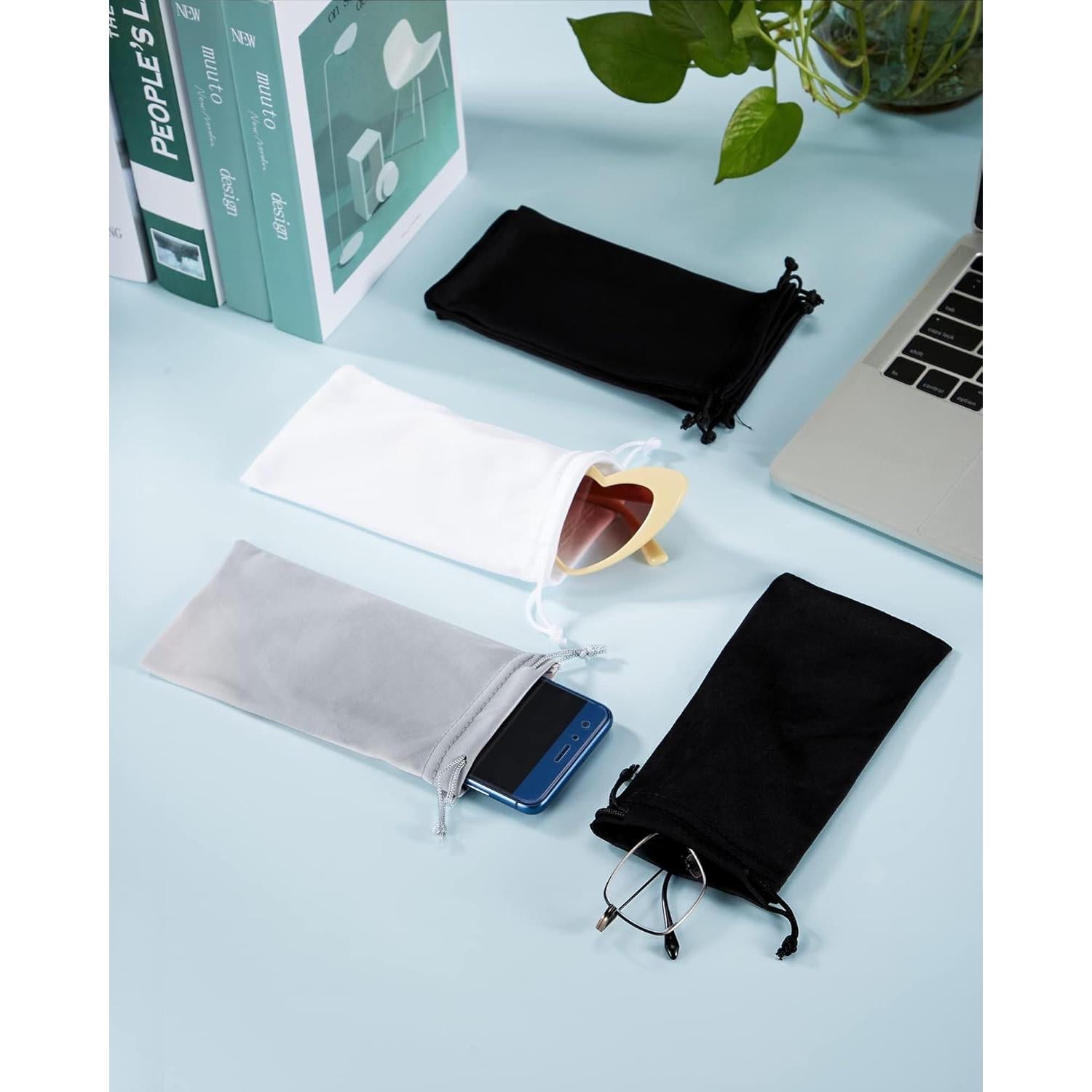 Flutesan 40 Fundas Microfibra para Gafas + 2 Paños Limpieza