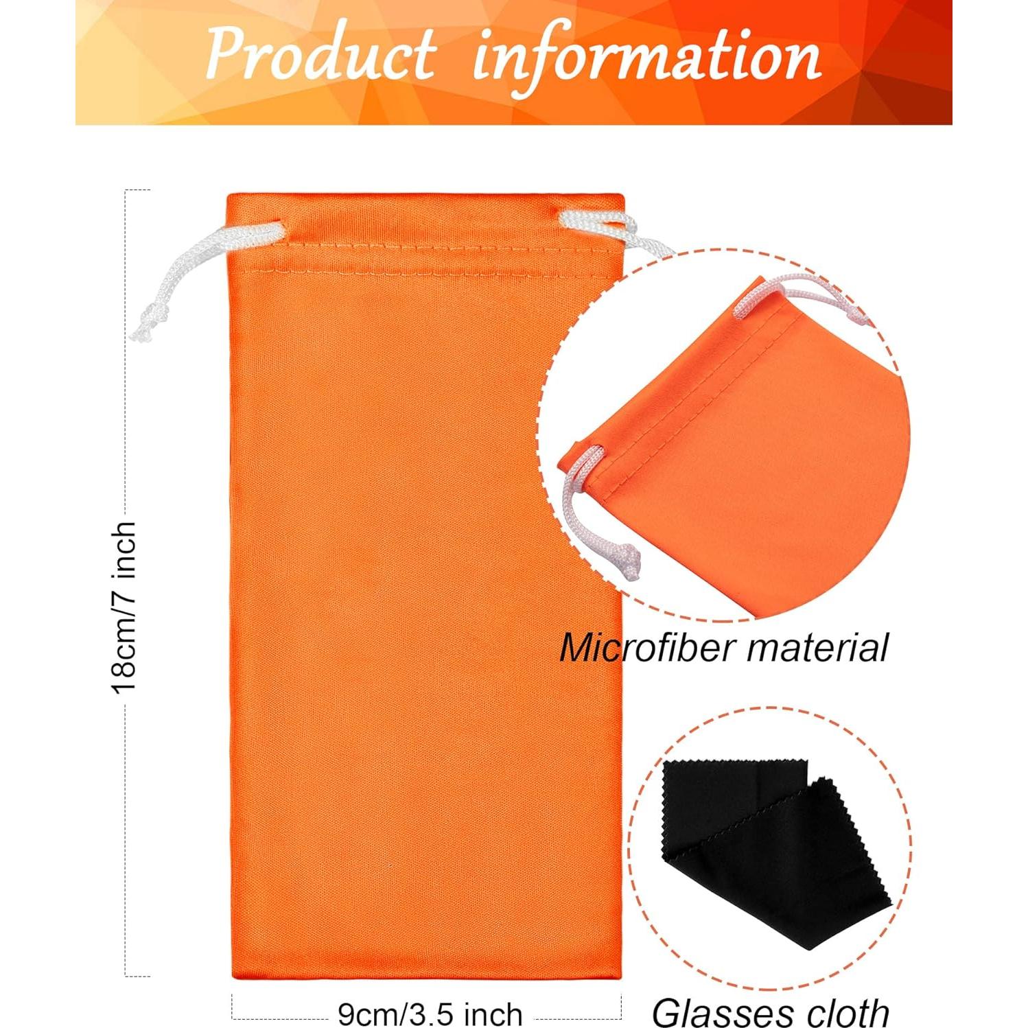 Flutesan 40 Fundas Microfibra para Gafas de Sol + 2 Paños