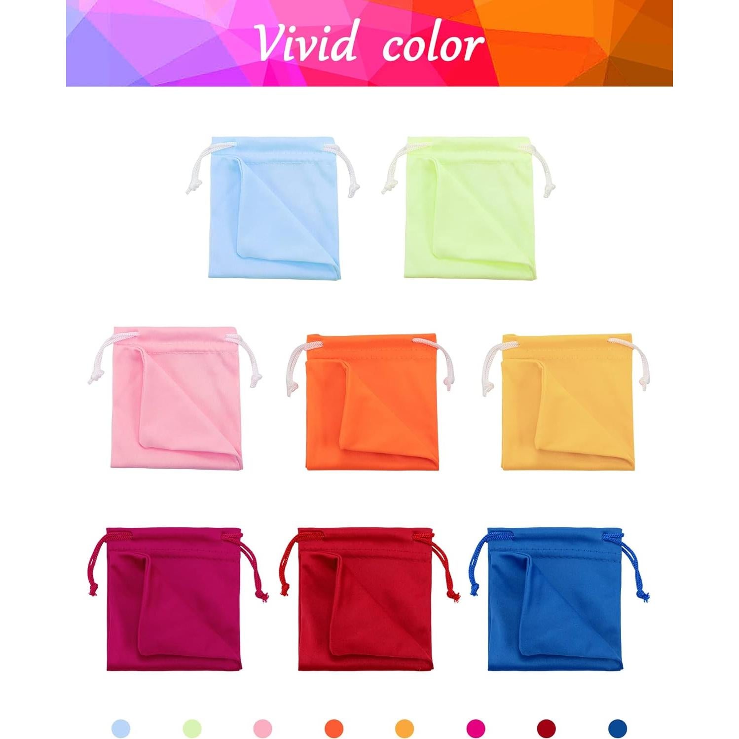 Flutesan 40 Fundas Microfibra para Gafas de Sol + 2 Paños