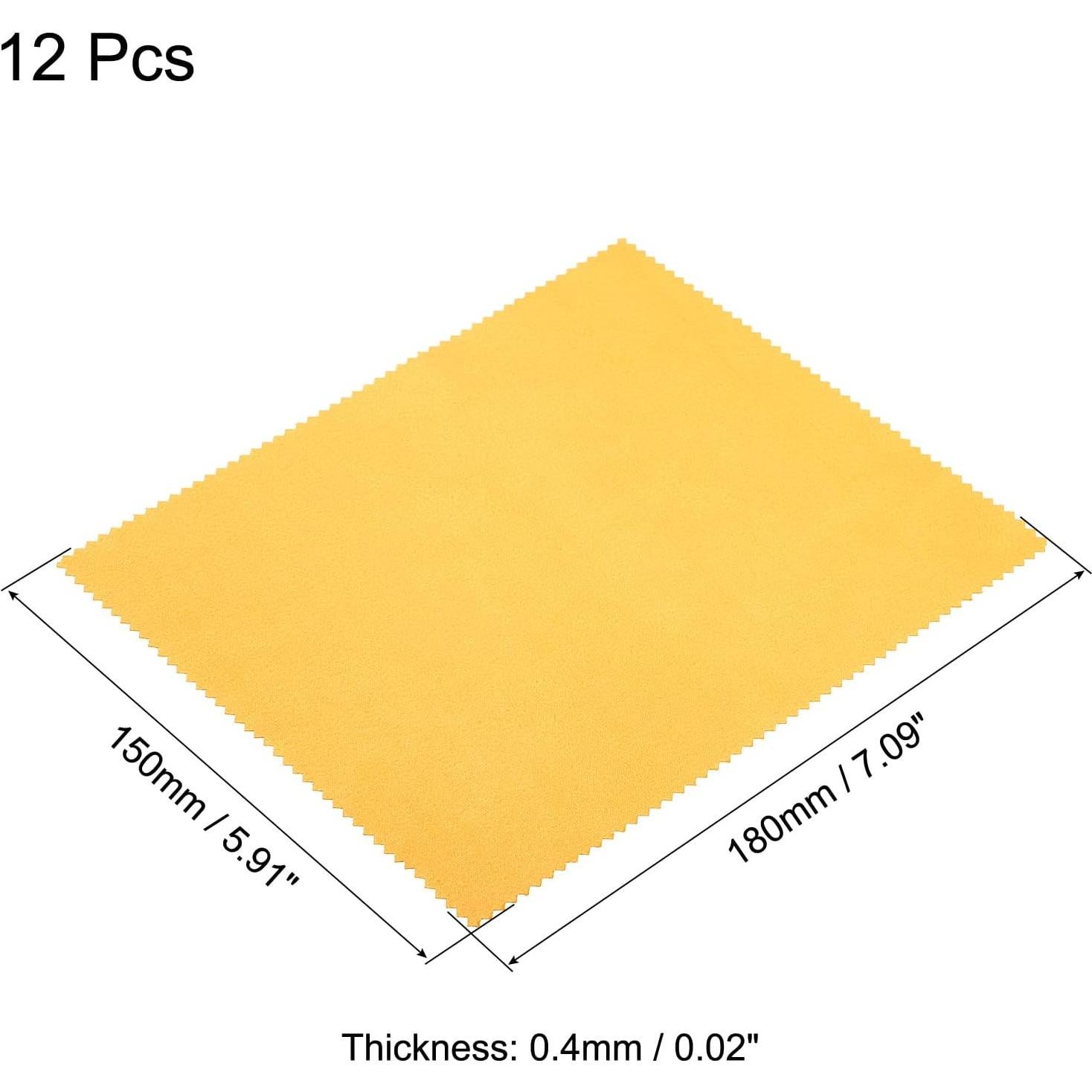 Paño de Microfibra PATIKIL 12 Unidades 17.78x15.24 cm Amarillo