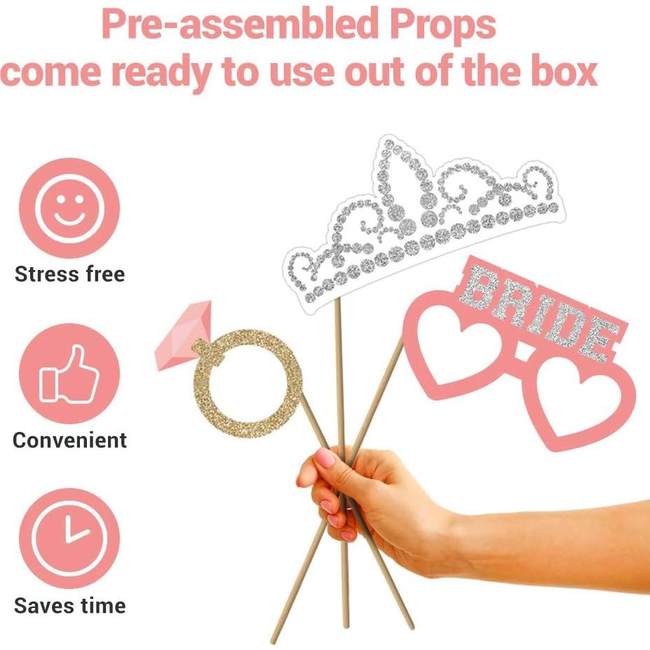 Accesorios Photobooth Boda Ocasión Perfecta 40 Piezas Brillantes