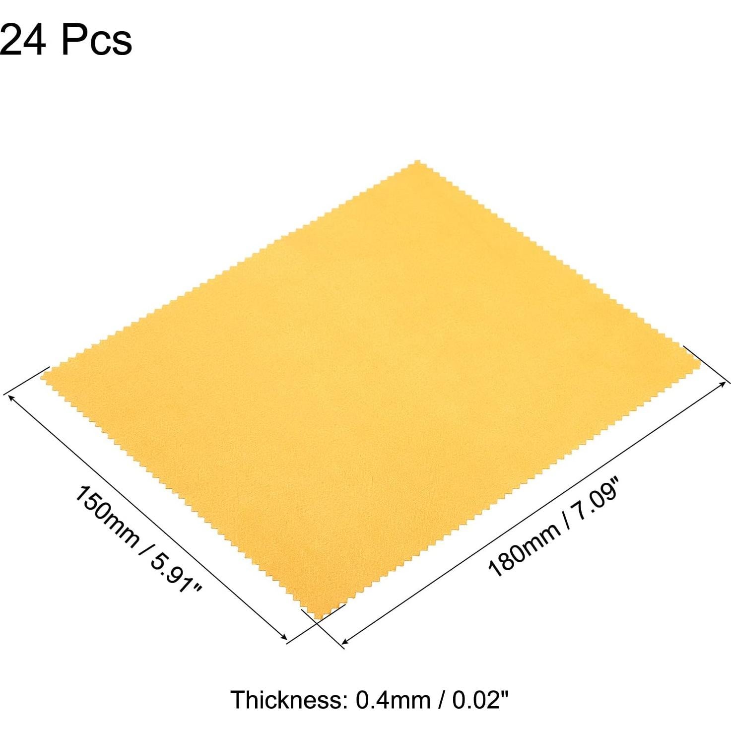 Paño de Microfibra PATIKIL 24 Unidades Amarillo 17,78x15,24 cm