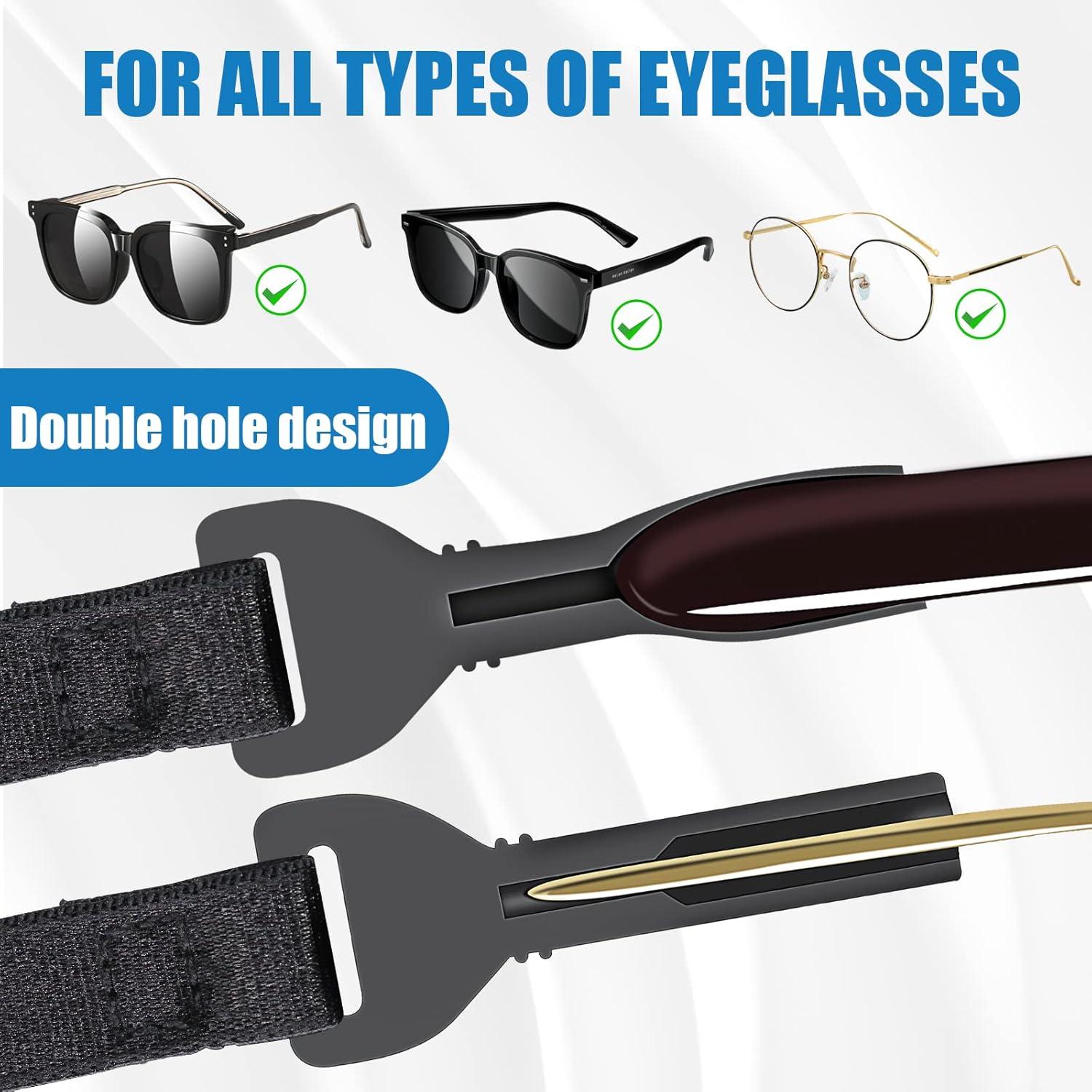 Correa para Gafas Ajustable 5PCS Antideslizante Negra