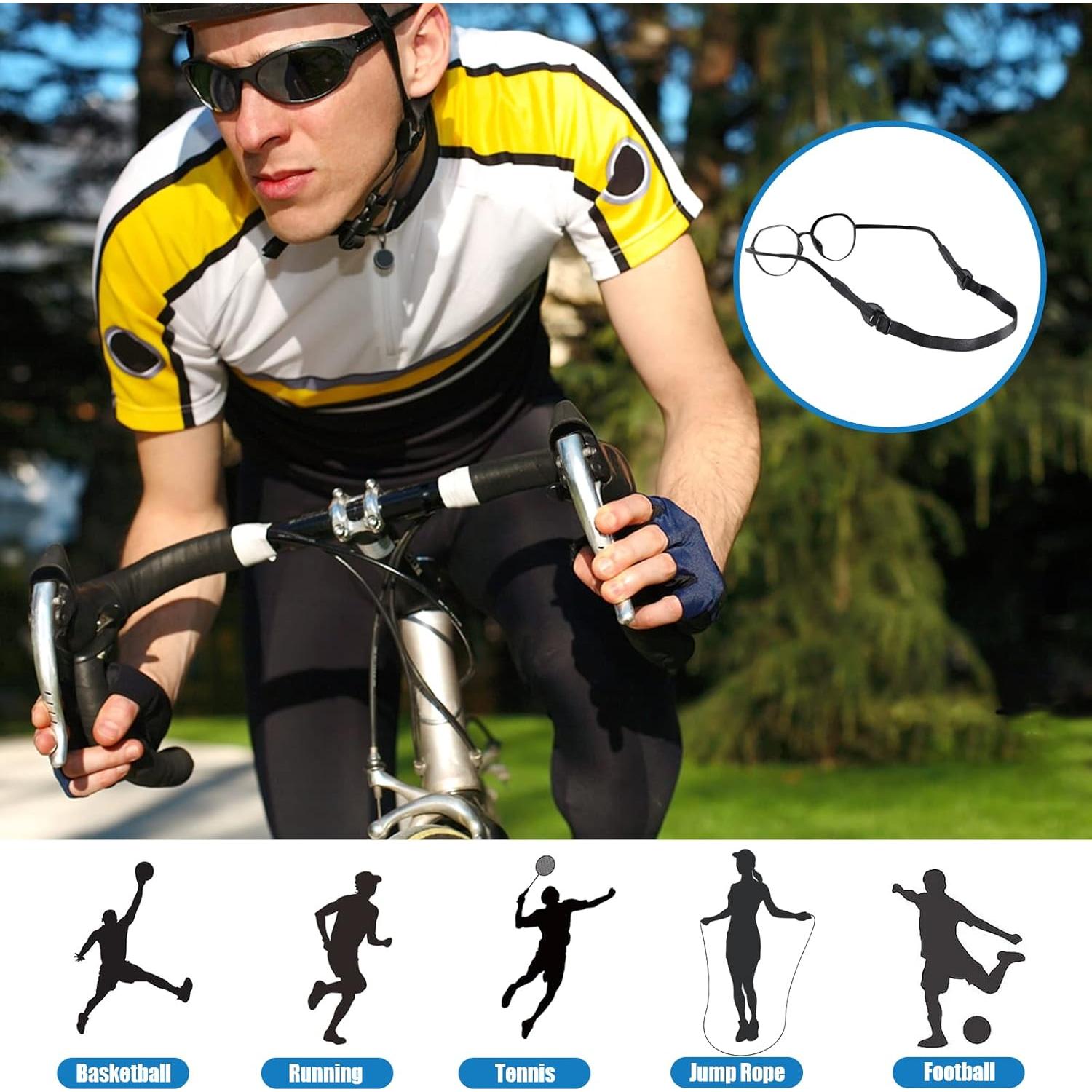 Correa para Gafas Ajustable 5PCS Antideslizante Negra