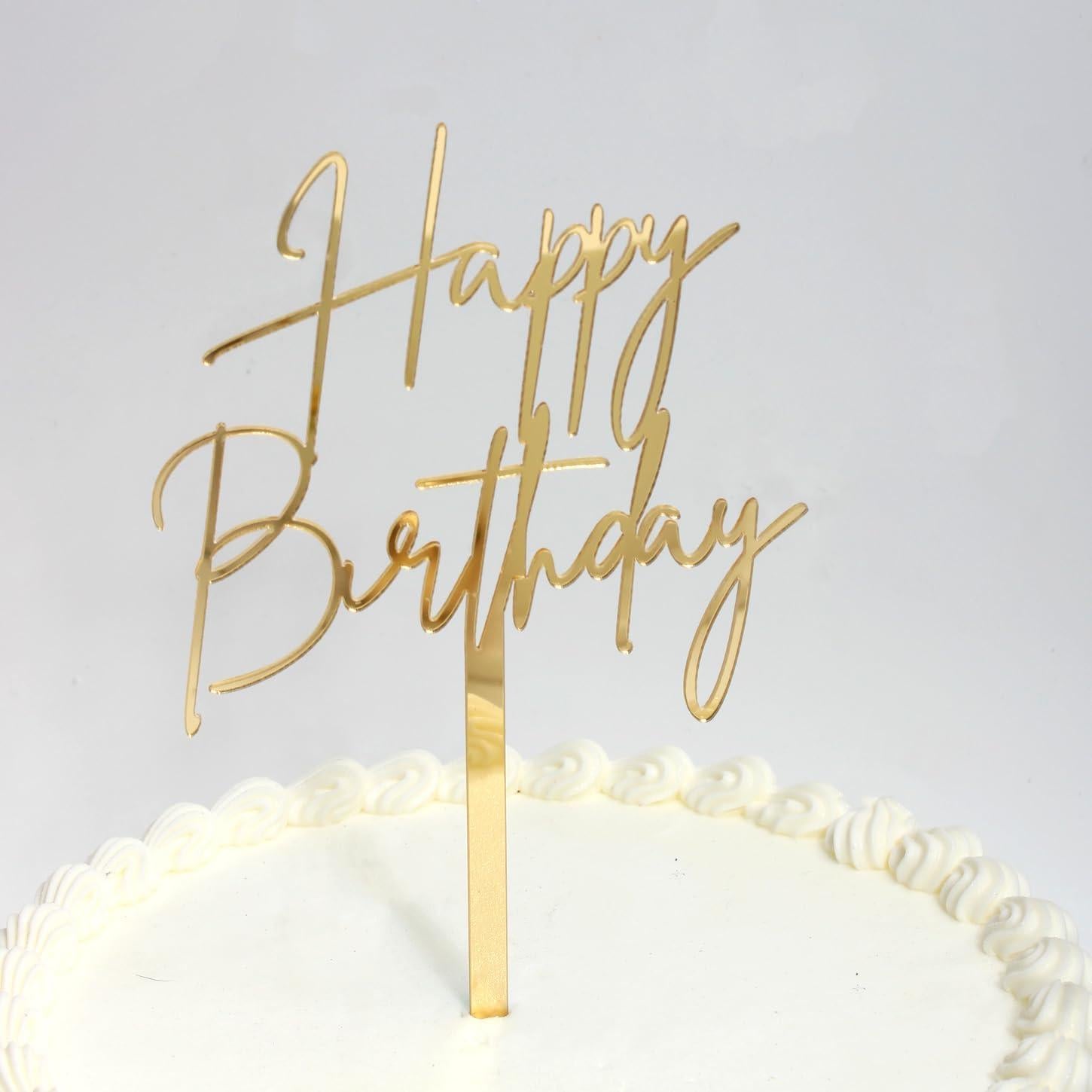 Topper de Pastel de Cumpleaños Feliz Alwayside 10.9x18.8cm Acrílico