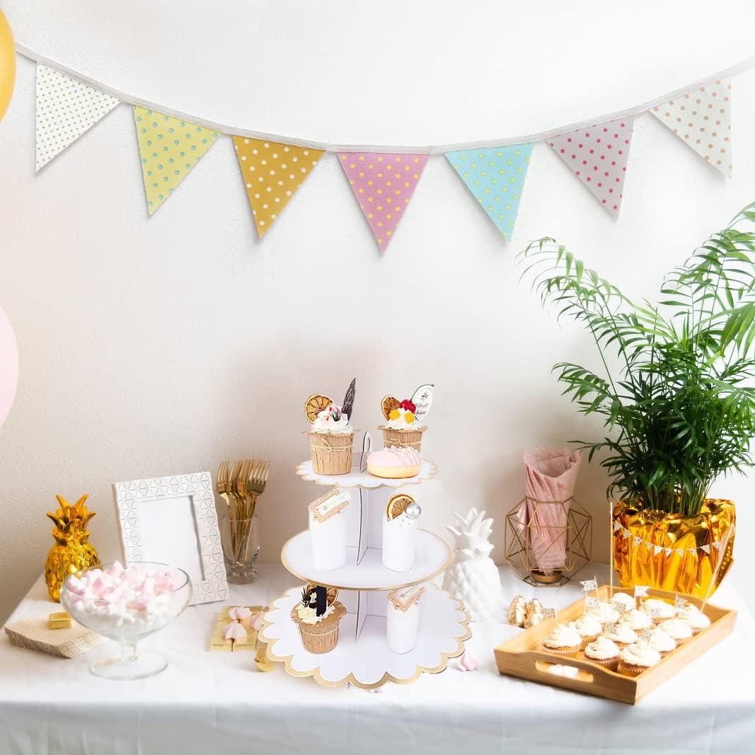 Pack de 2 Soportes de Pastel de Cartón Leismy 3 Niveles 32.5cm