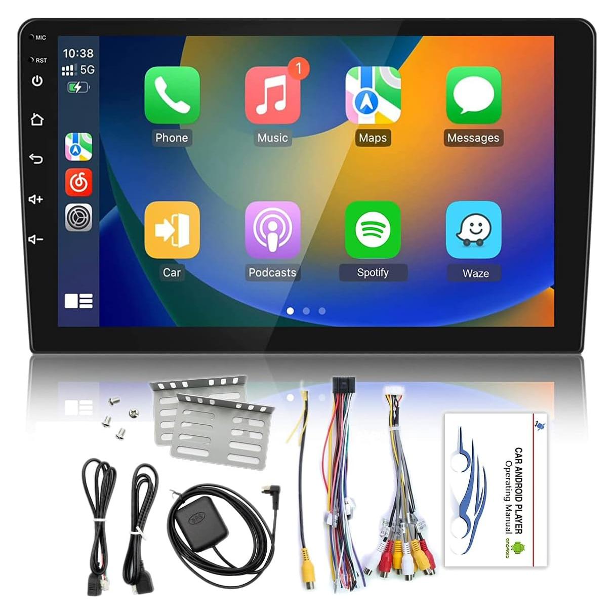 Estéreo de Coche 2 Din WEPECULIOR 10 Pulgadas Android 8.1 GPS