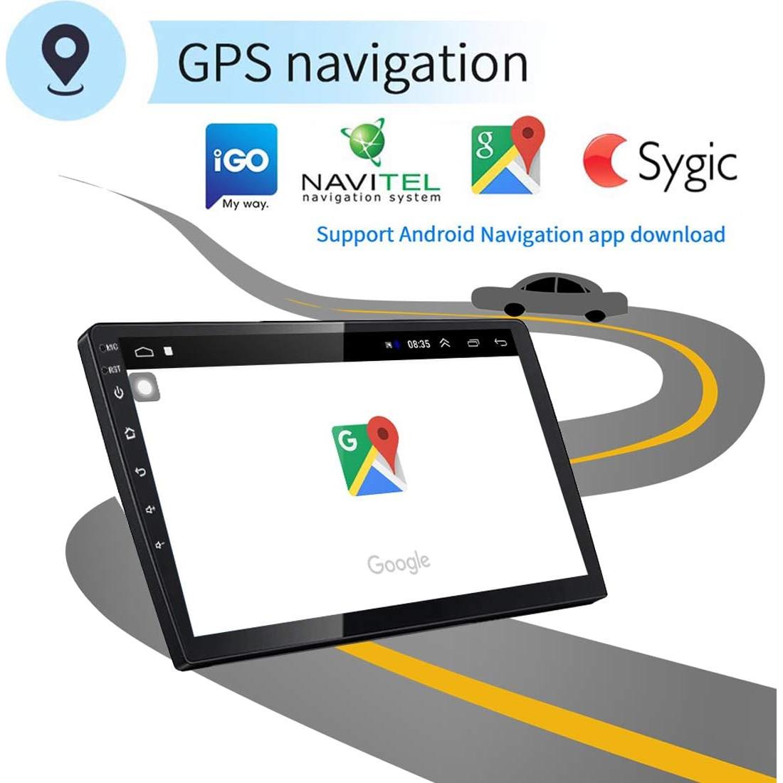 Estéreo de Coche 2 Din WEPECULIOR 10 Pulgadas Android 8.1 GPS