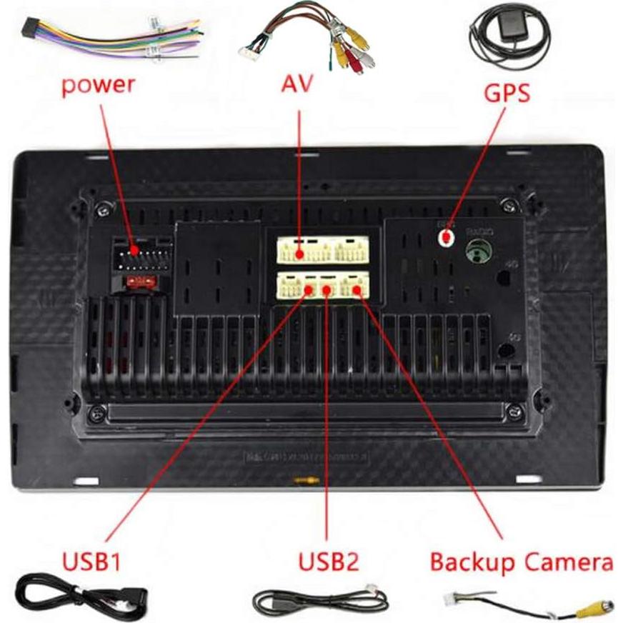 Estéreo de Coche 2 Din WEPECULIOR 10 Pulgadas Android 8.1 GPS