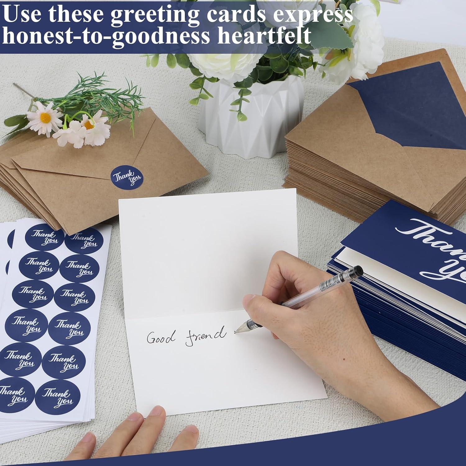 600 Tarjetas de Agradecimiento UZLU 10x15 cm con Sobres