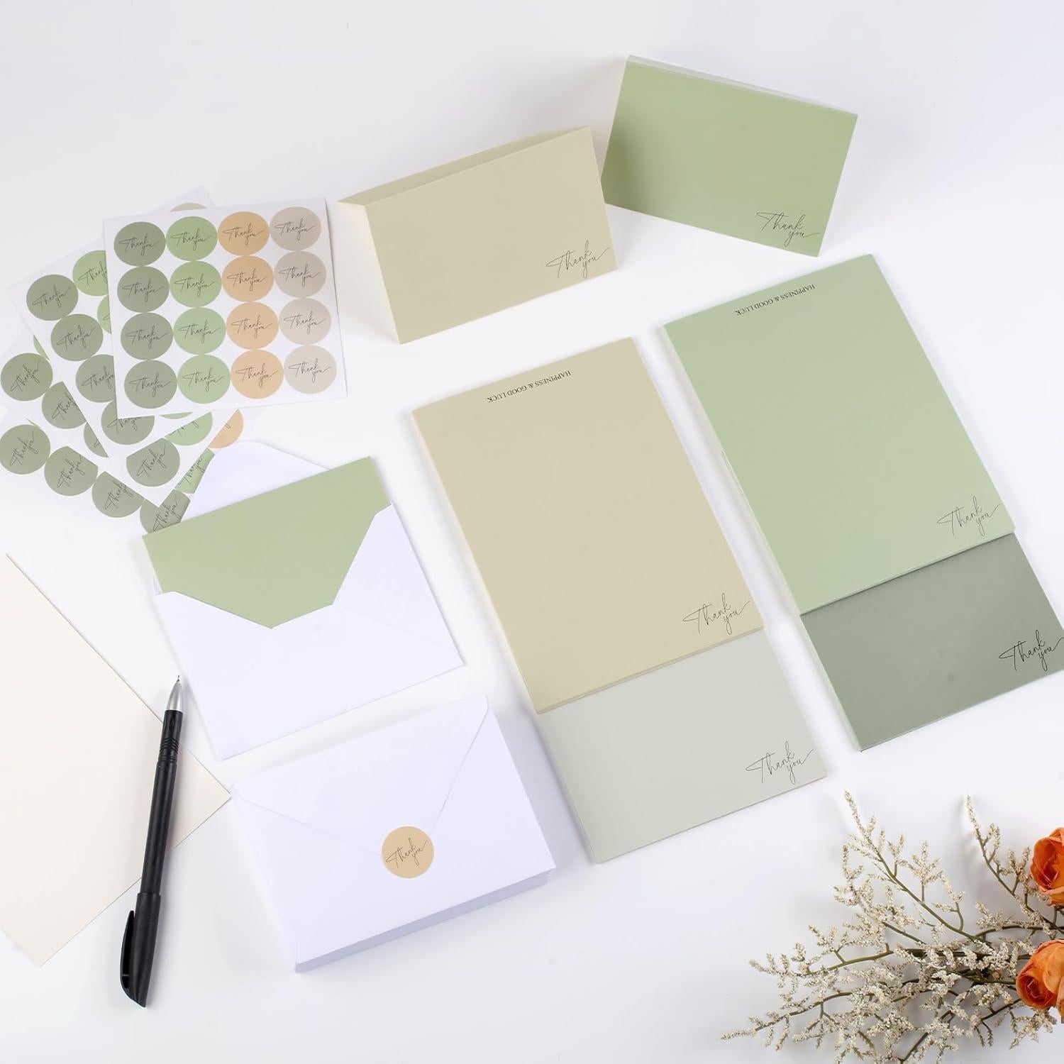 Tarjetas de Agradecimiento AZUREAL 52P 8.9x12.7 cm Morandi