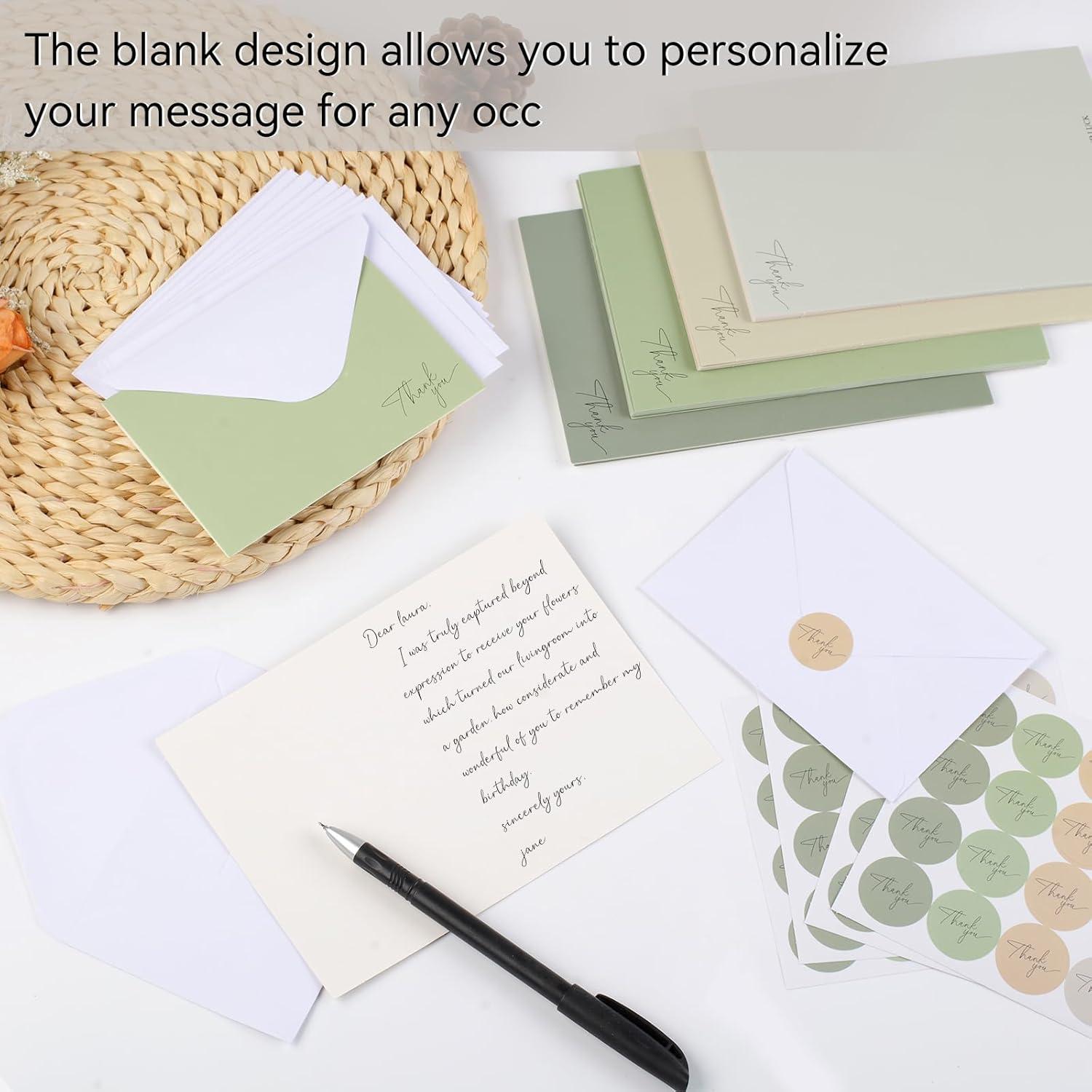 Tarjetas de Agradecimiento AZUREAL 52P 8.9x12.7 cm Morandi