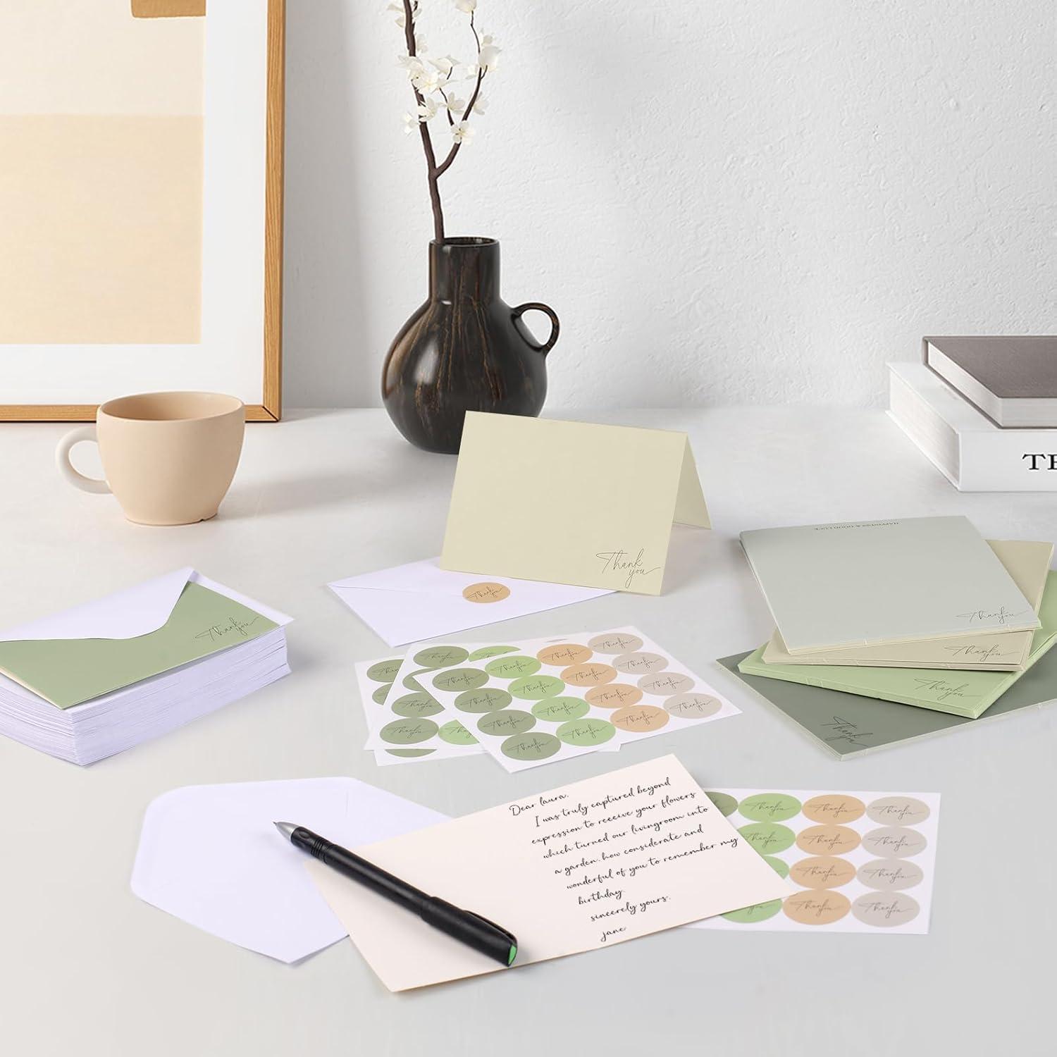 Tarjetas de Agradecimiento AZUREAL 52P 8.9x12.7 cm Morandi