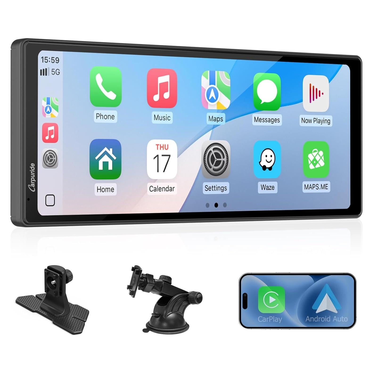 Estéreo de Coche Carpuride 10.26" Bluetooth Apple CarPlay