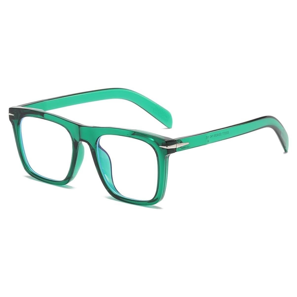 Gafas Cuadradas JOVAKIT Anti-Luz Azul Unisex Verde
