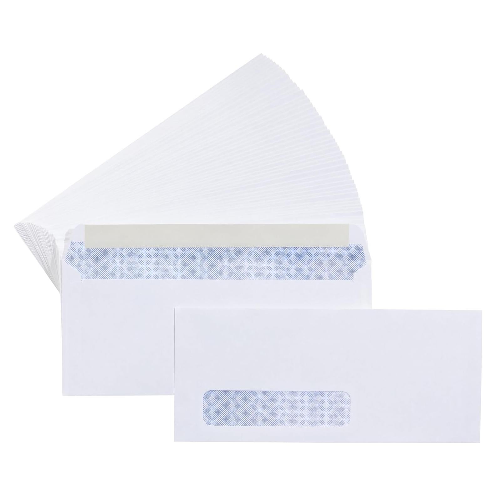 Sobres de Negocios Amazon Basics #10 con Ventana Izquierda - 500 Unidades