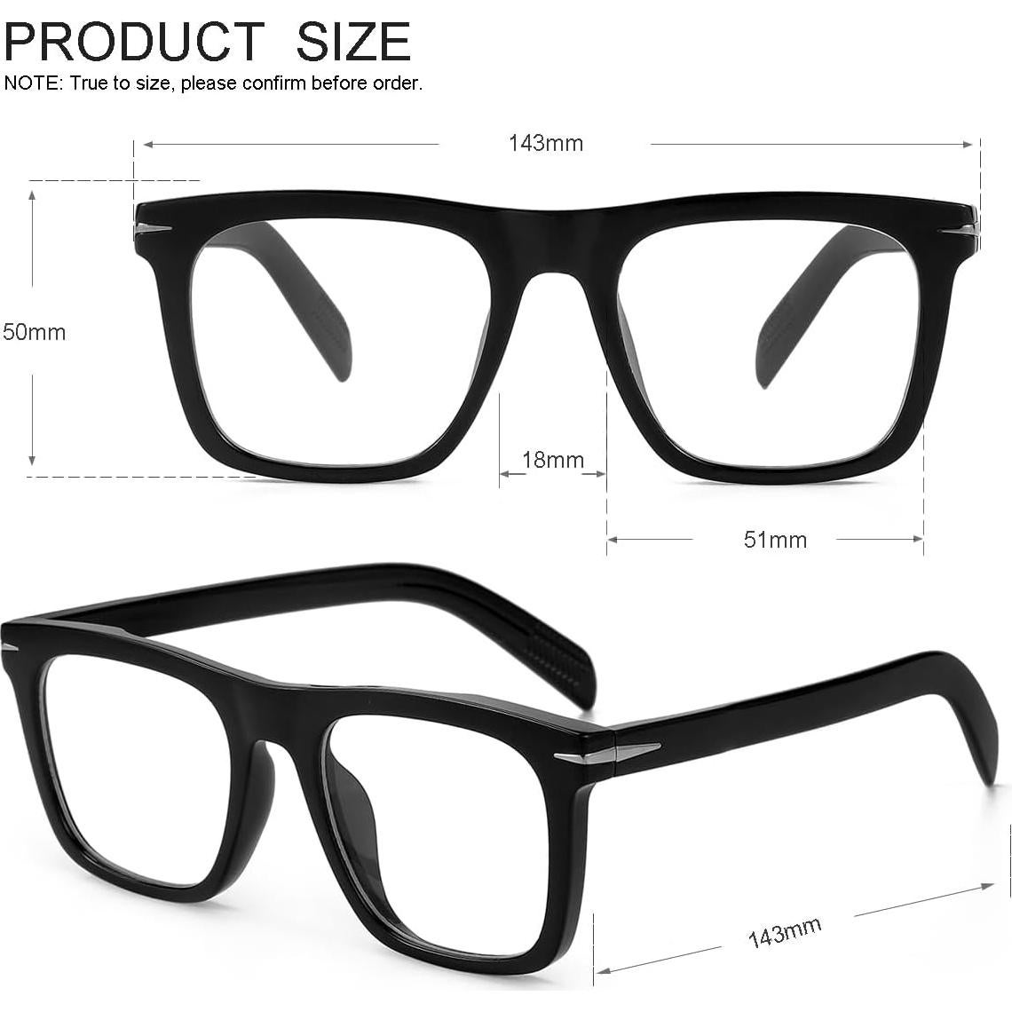 Gafas Cuadradas JOVAKIT Unisex Anti-Luz Azul 51mm