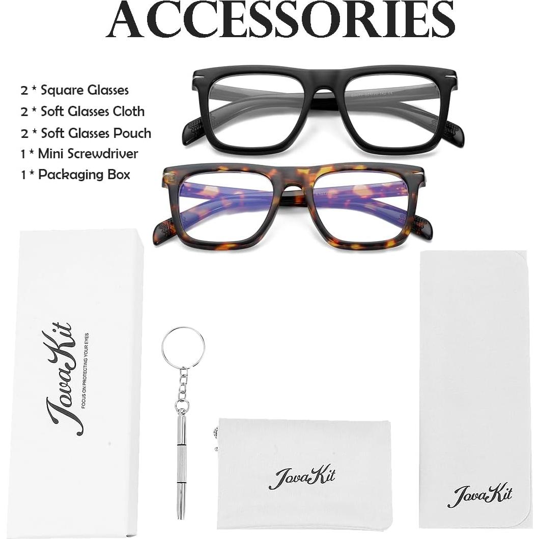 Gafas Cuadradas JOVAKIT Unisex Anti-Luz Azul 51mm