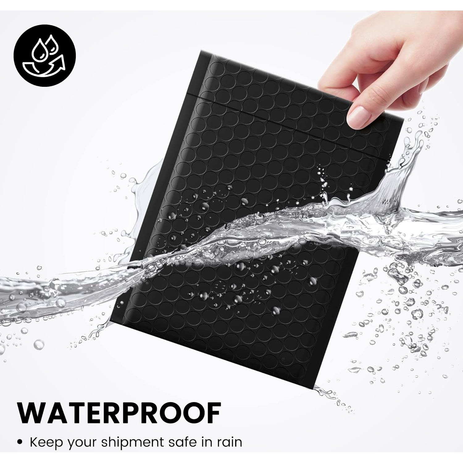 Sobres Acolchados de Burbuja Fuxury 100 Piezas 15x25 cm Negros