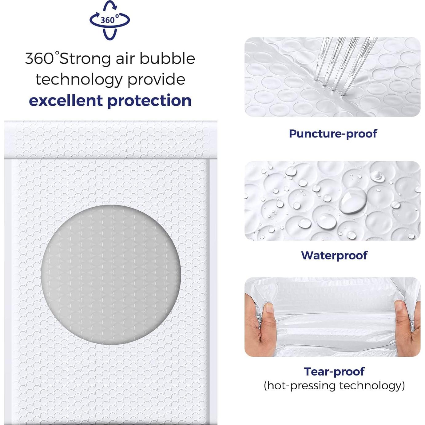 Bolsas de Burbuja Fuxury 10.5x16 cm 25 Paquete Acolchadas