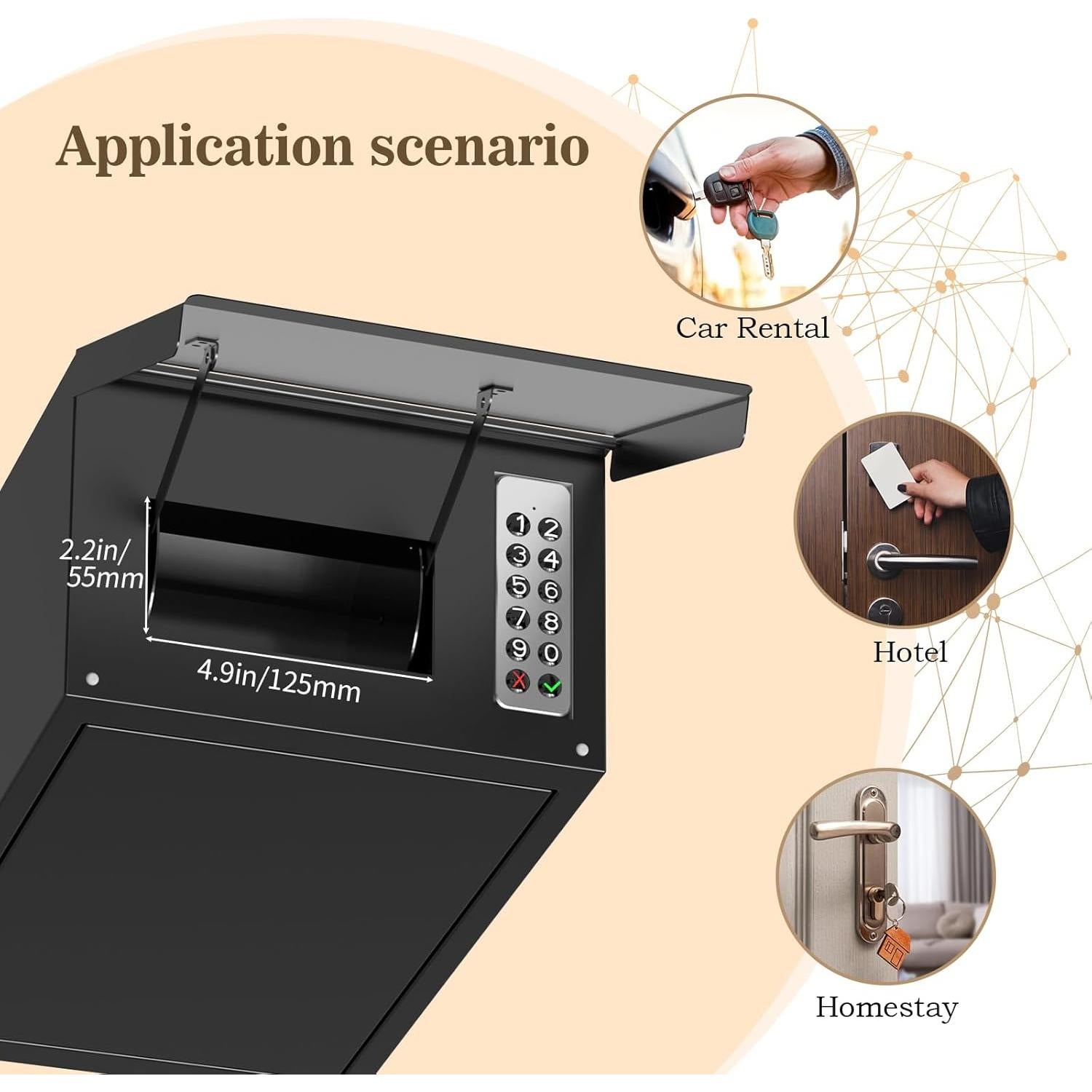 Caja de Llaves WeHere con Cerradura Inteligente Impermeable