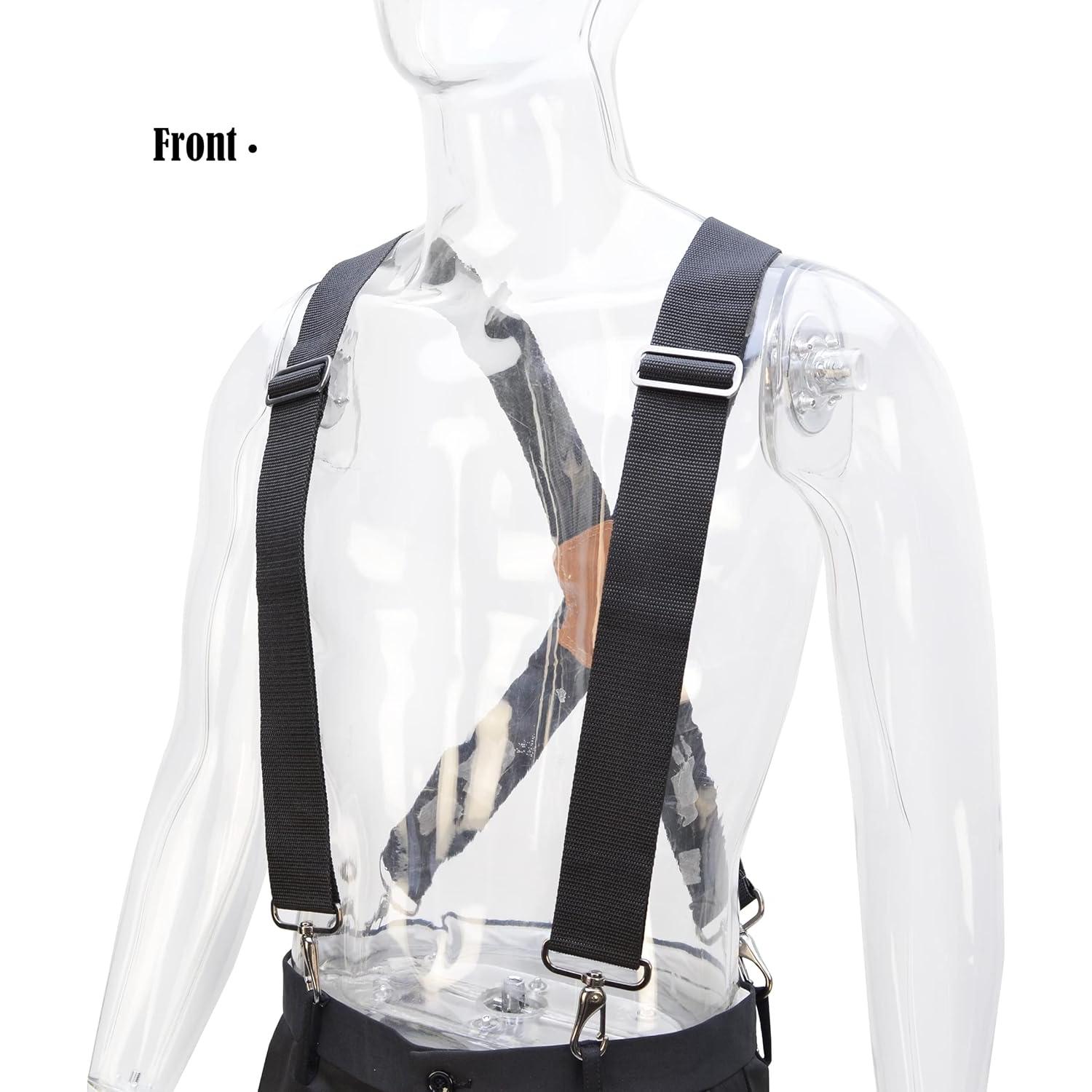 Suspenders Pesados Welkinland 5.08 cm para Hombres Negros