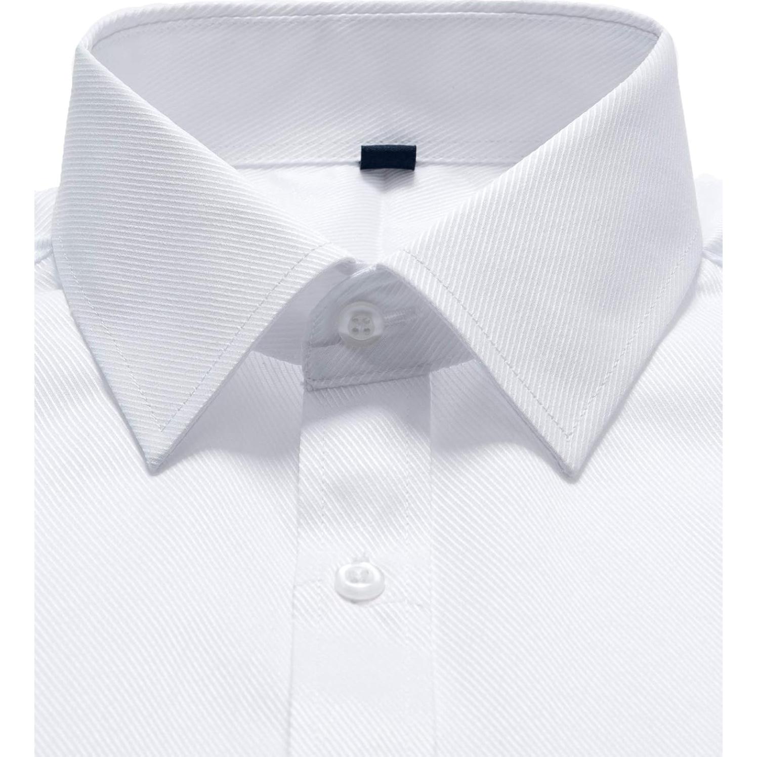 Camisa de Vestir Alimens & Gentle Ajuste Regular con Gemelos - Blanco