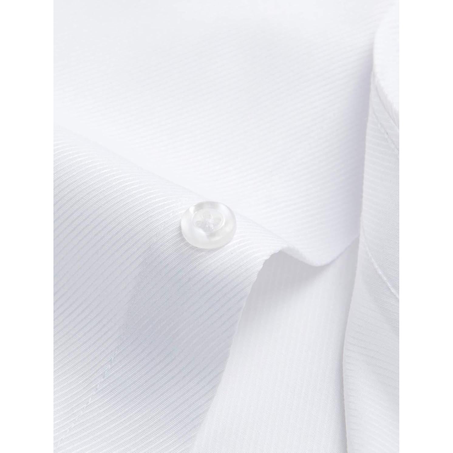 Camisa de Vestir Alimens & Gentle Ajuste Regular con Gemelos - Blanco