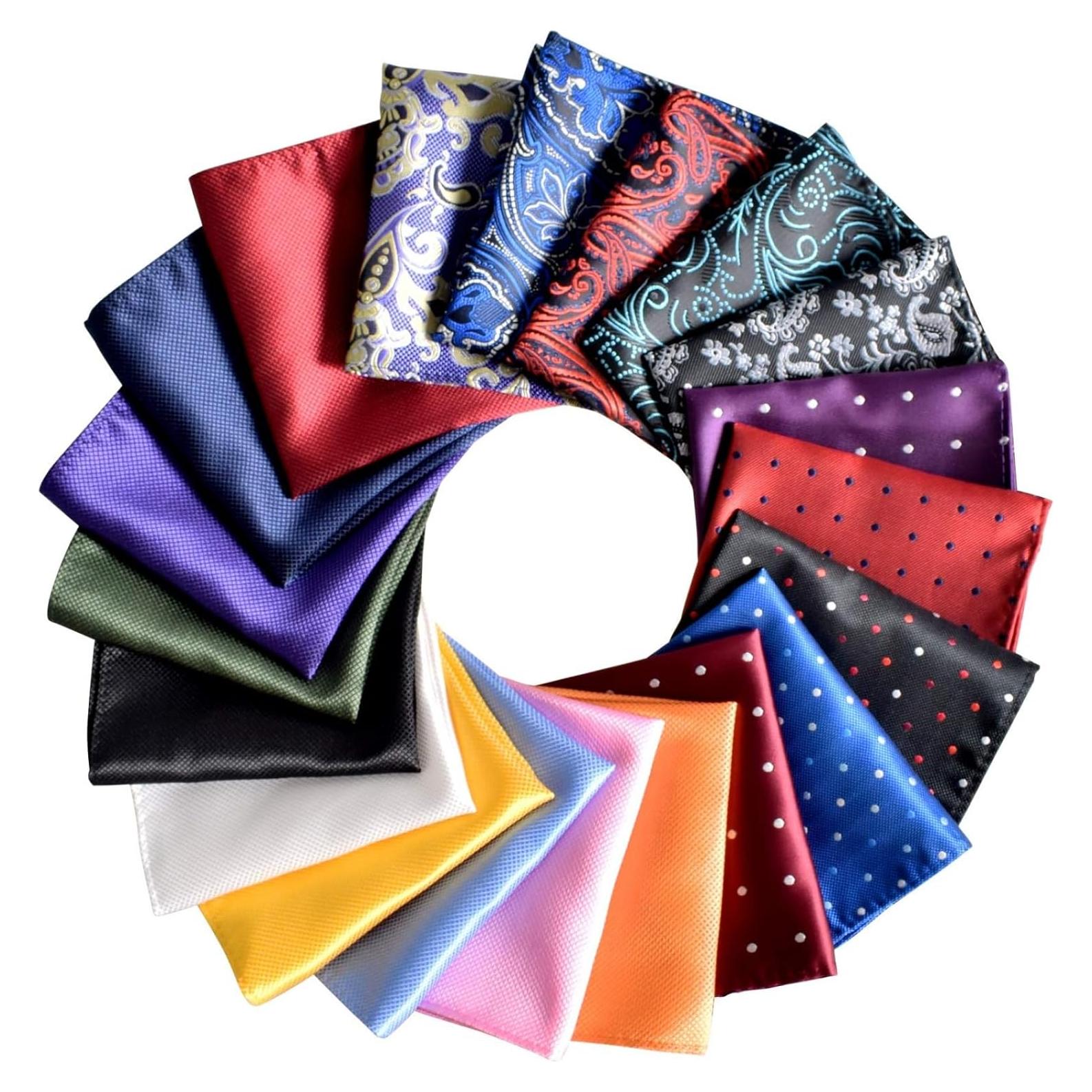 Paquete de 20 Pañuelos de Bolsillo Jeatonge para Hombres