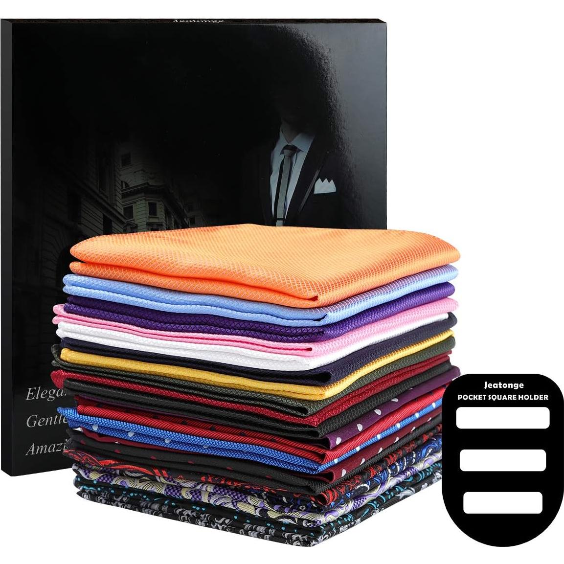 Paquete de 20 Pañuelos de Bolsillo Jeatonge para Hombres