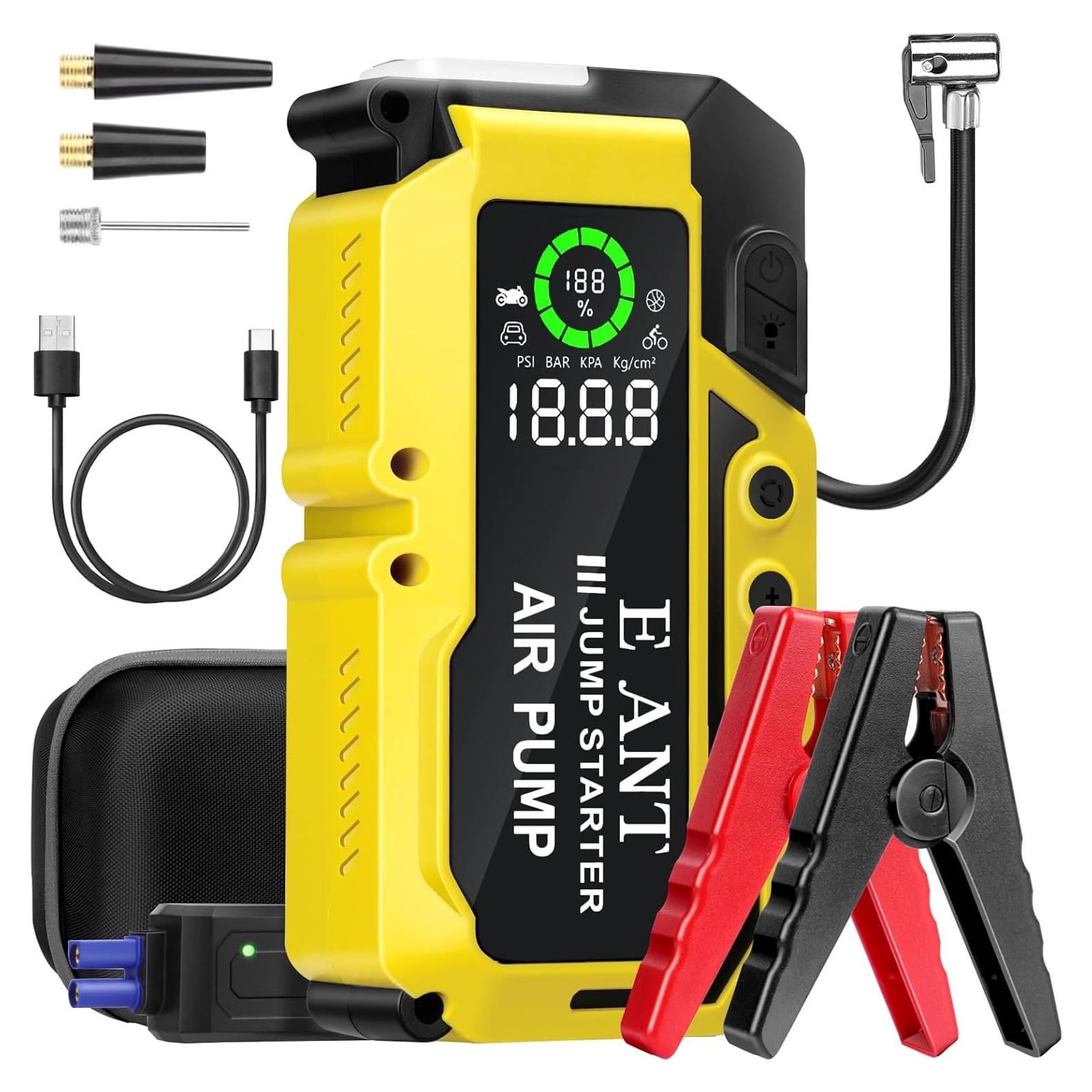 E-Ant Arrancador de Coche 4000A con Compresor 12V