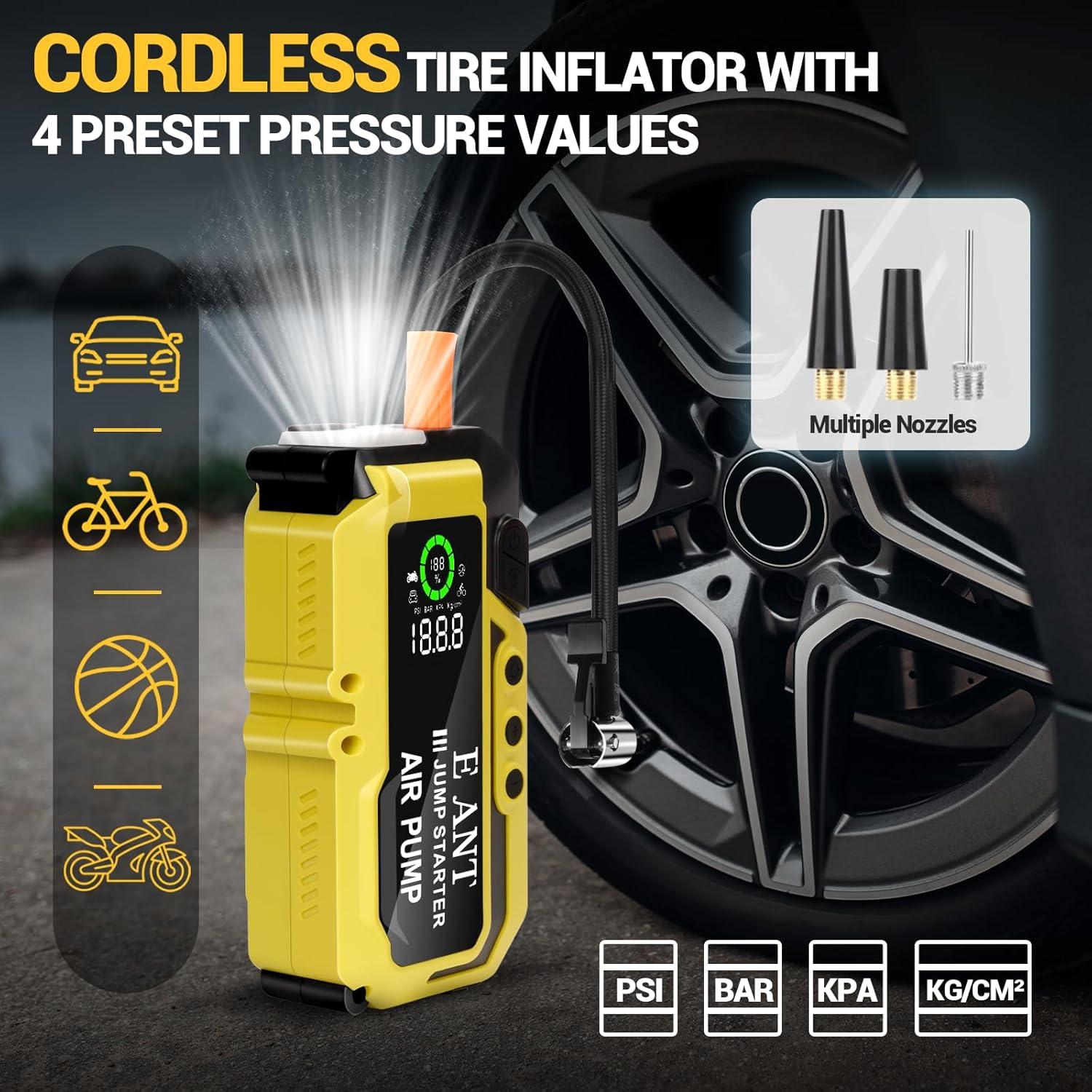 E-Ant Arrancador de Coche 4000A con Compresor 12V