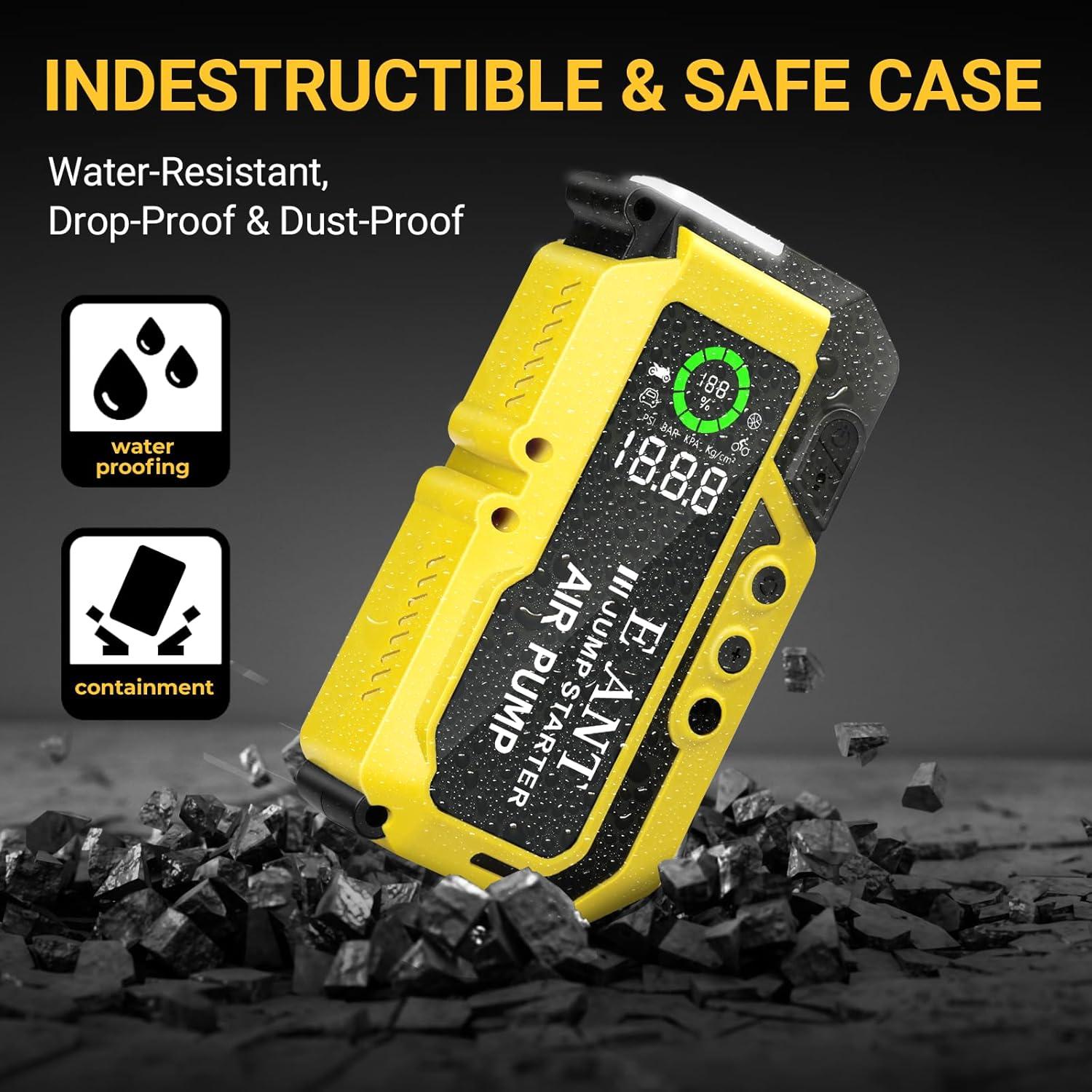 E-Ant Arrancador de Coche 4000A con Compresor 12V