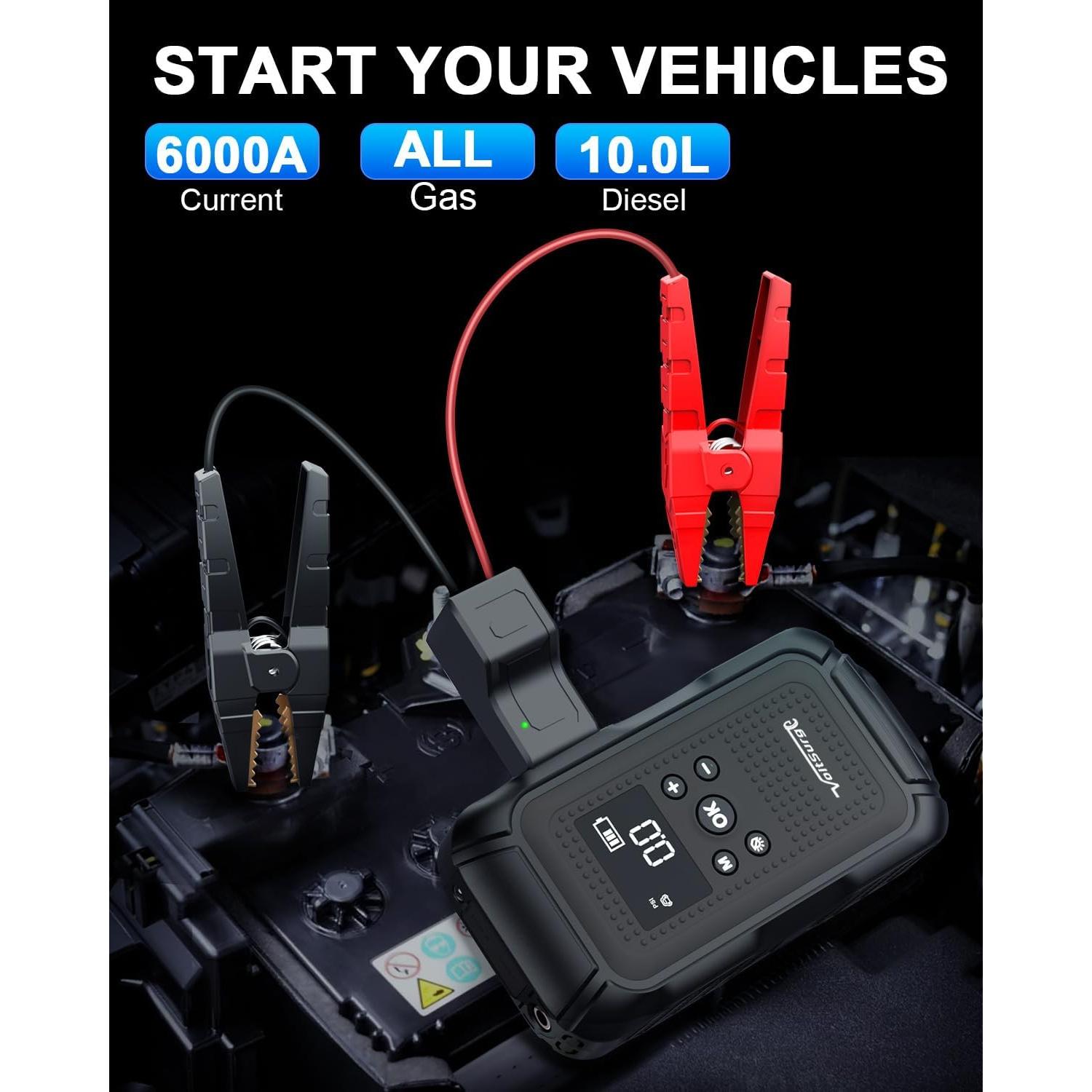 Arrancador de Salto VoltSurge 7000A con Compresor 3 en 1