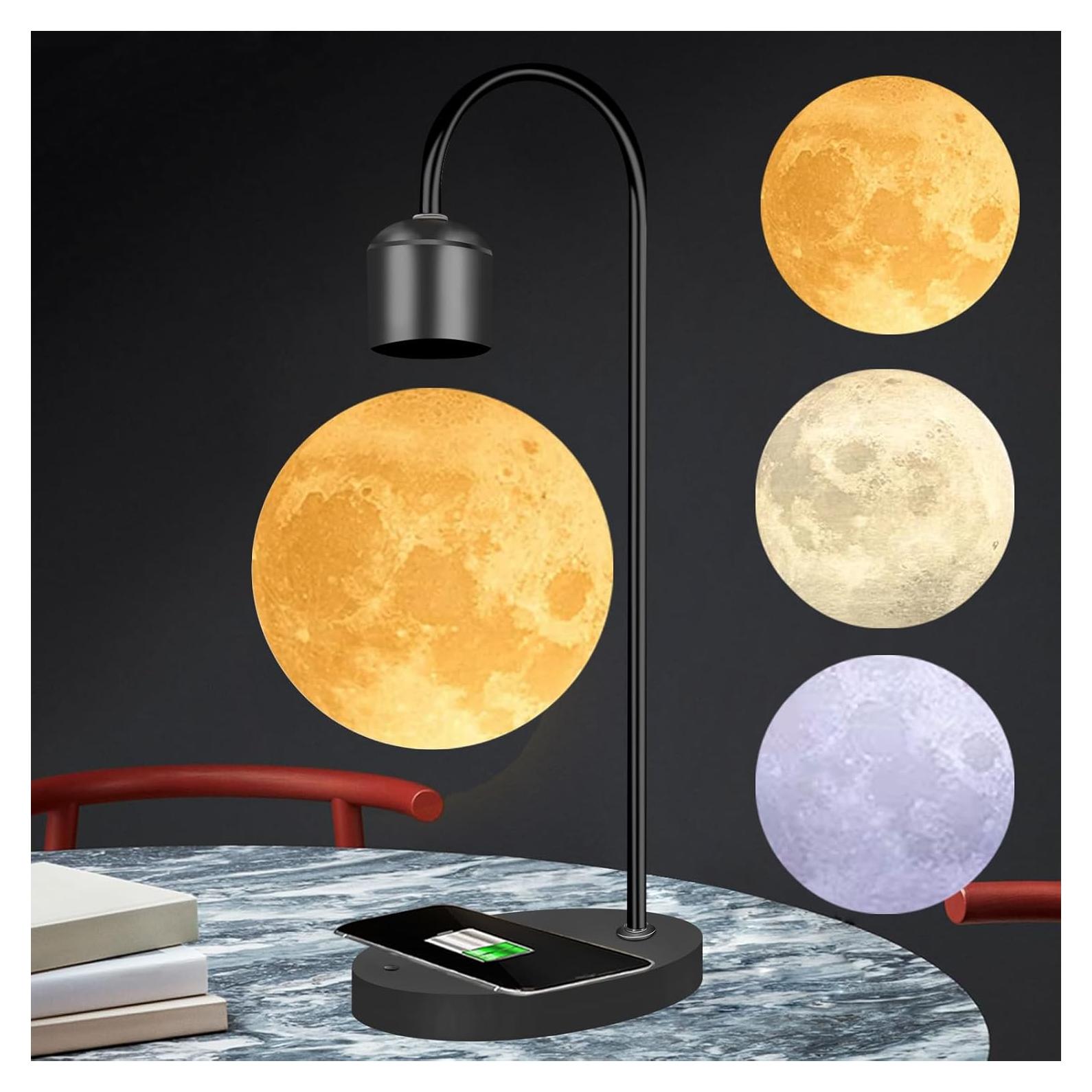 Lámpara de Luna Levitatante Magnética Gleagle 3D Carga Inalámbrica