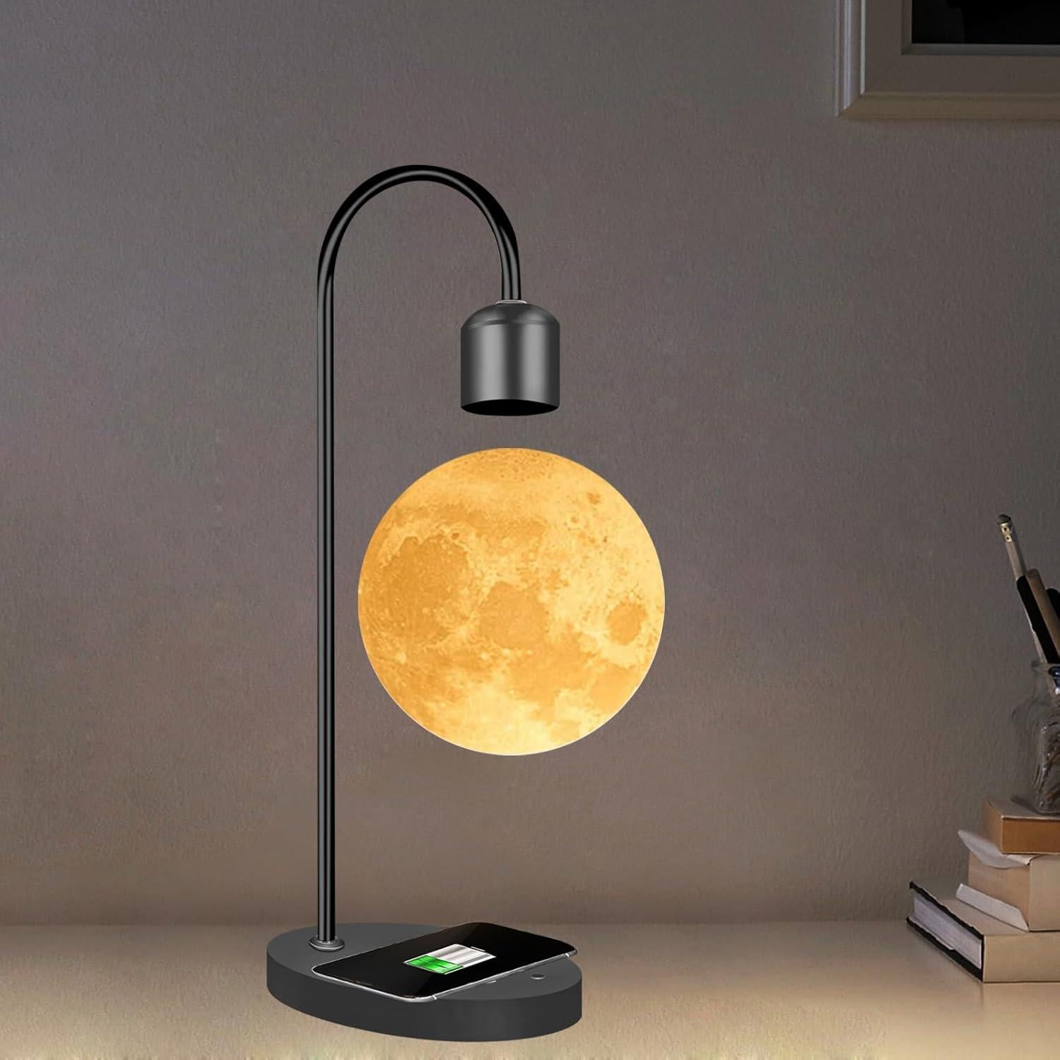 Lámpara de Luna Levitatante Magnética Gleagle 3D Carga Inalámbrica