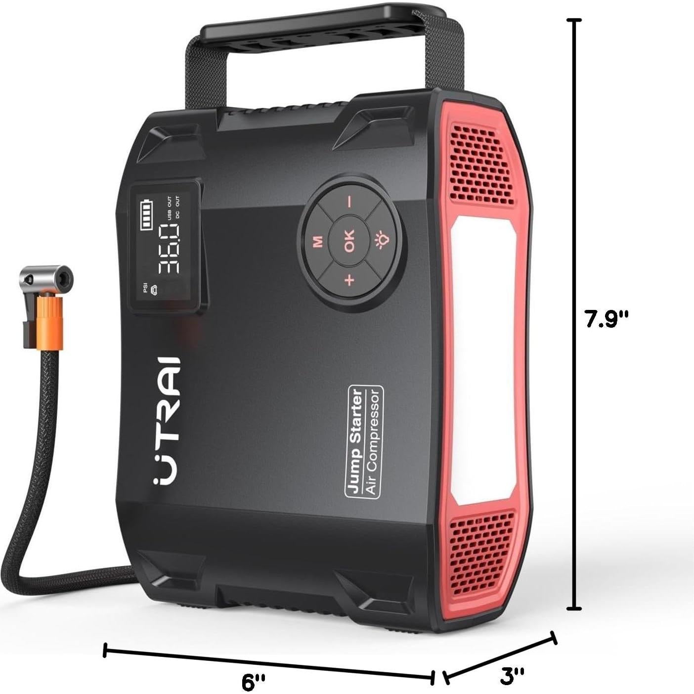 Arrancador de Salto UTRAI JS5 6000A con Compresor 150PSI