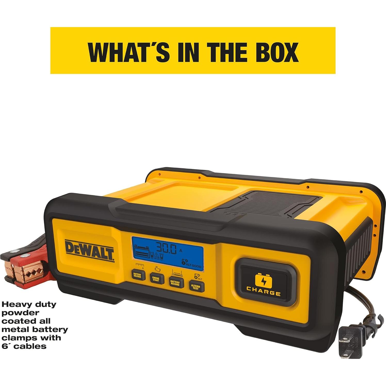 Cargador de Batería Dewalt DXAEC100 30A 12V con Pantalla LCD