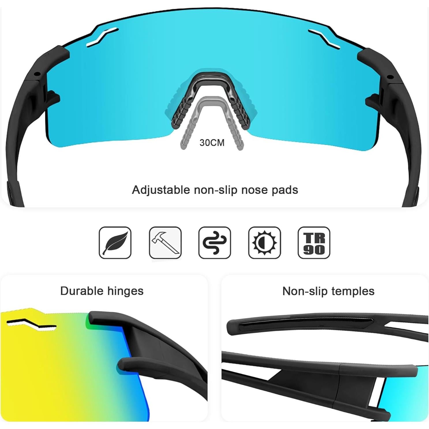 Gafas de sol deportivas PITFEROCE UV400 polarizadas