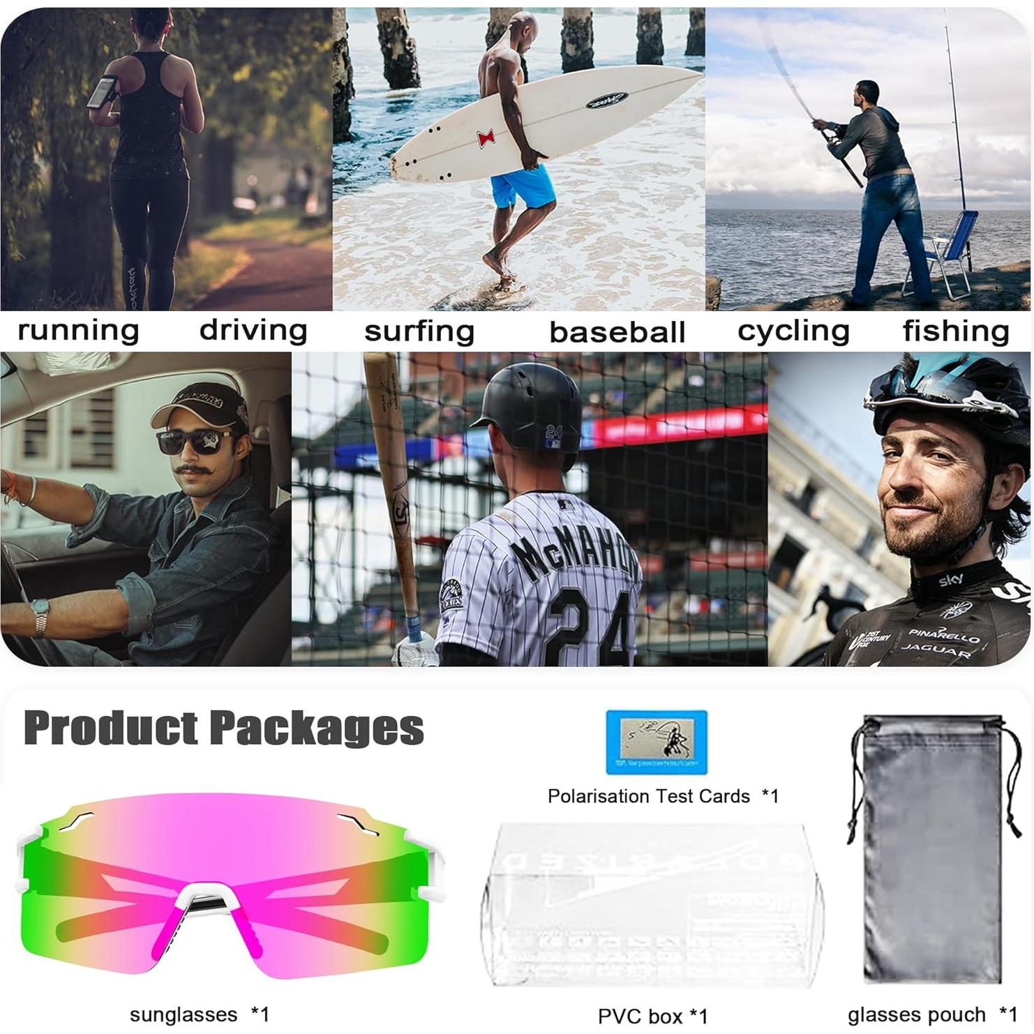 Gafas de sol PITFEROCE polarizadas UV400 para deportes