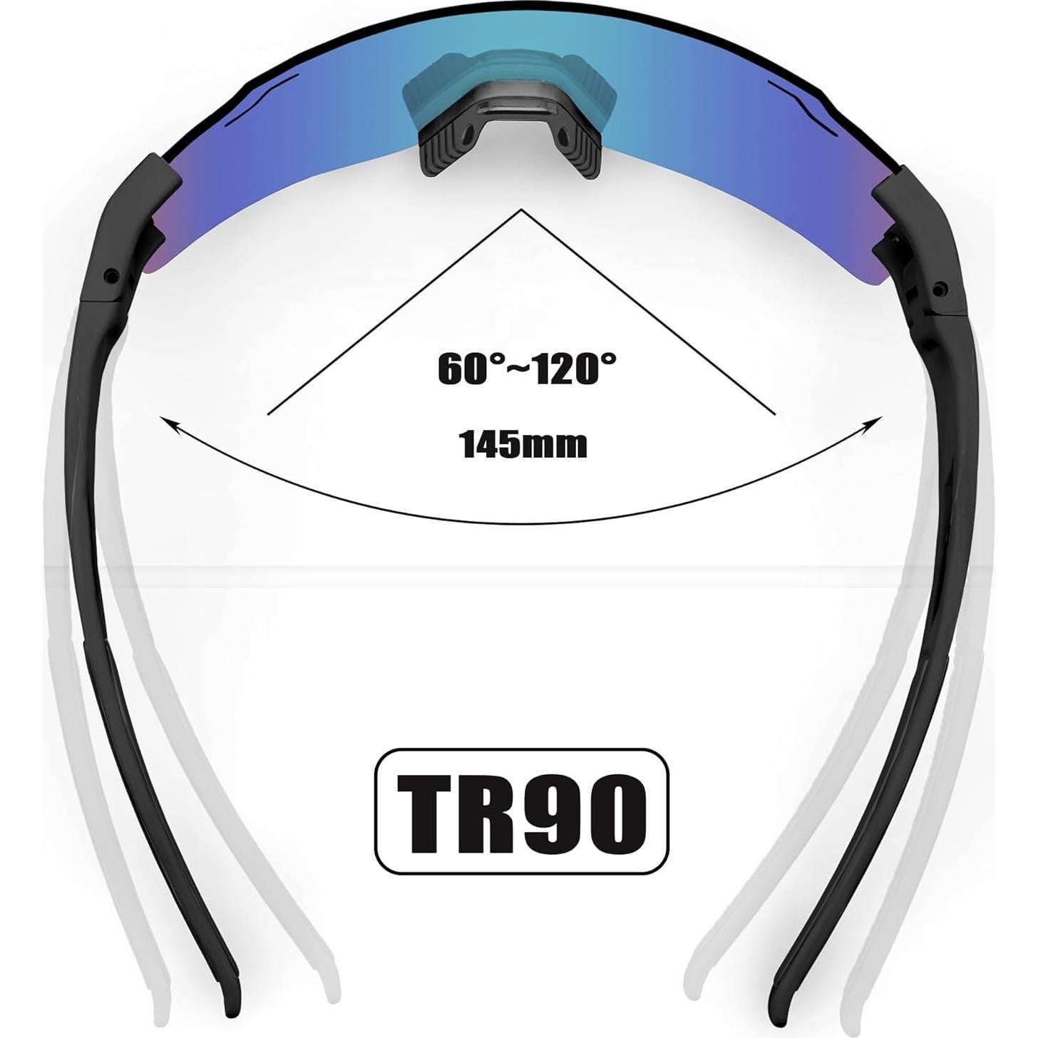 Gafas de sol deportivas PITFEROCE UV400 para ciclismo y running