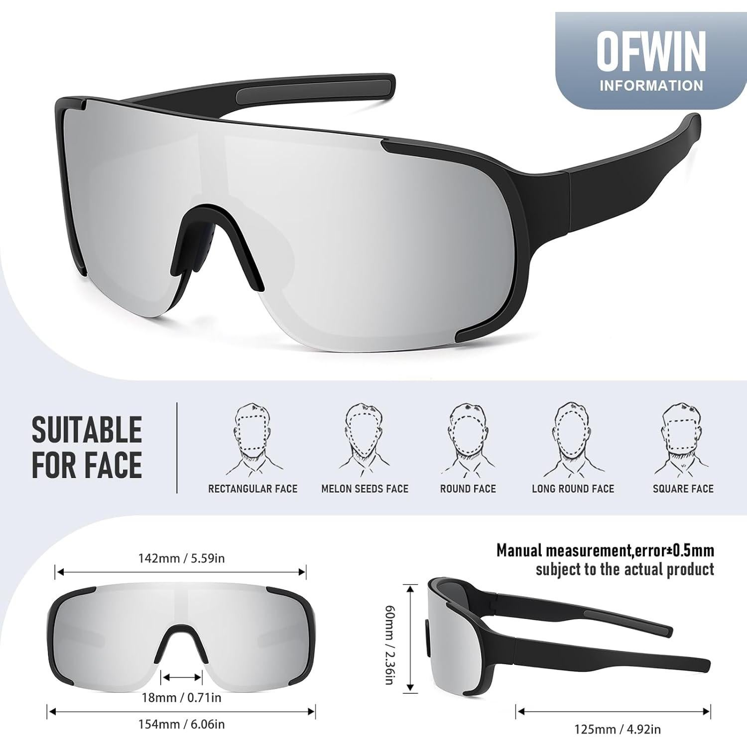 Gafas de sol deportivas OFWIN UV400 polarizadas unisex